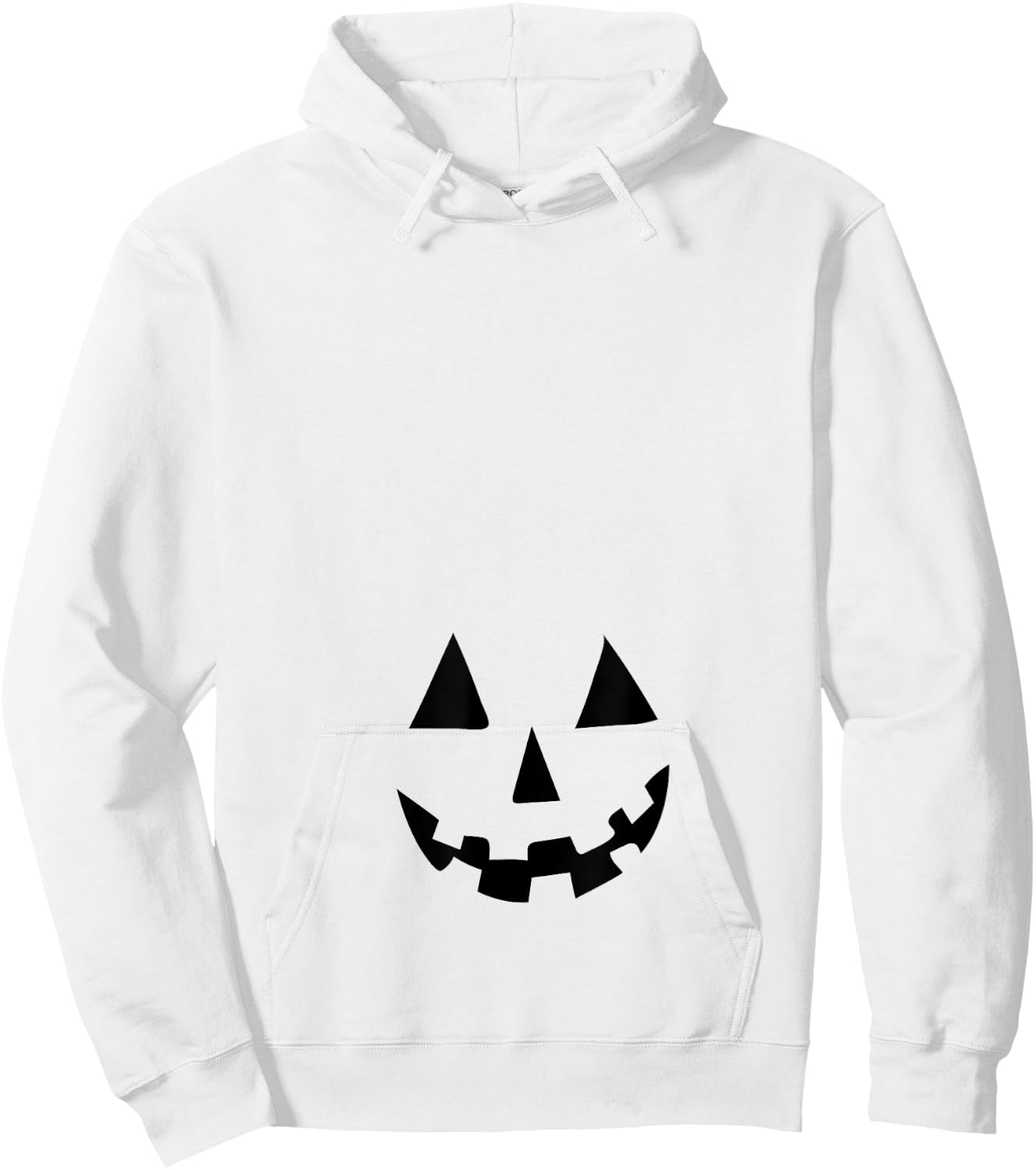 Pregnant Pumpkin Belly T shirt for Halloween Costume Hoodie - Hoodie | White