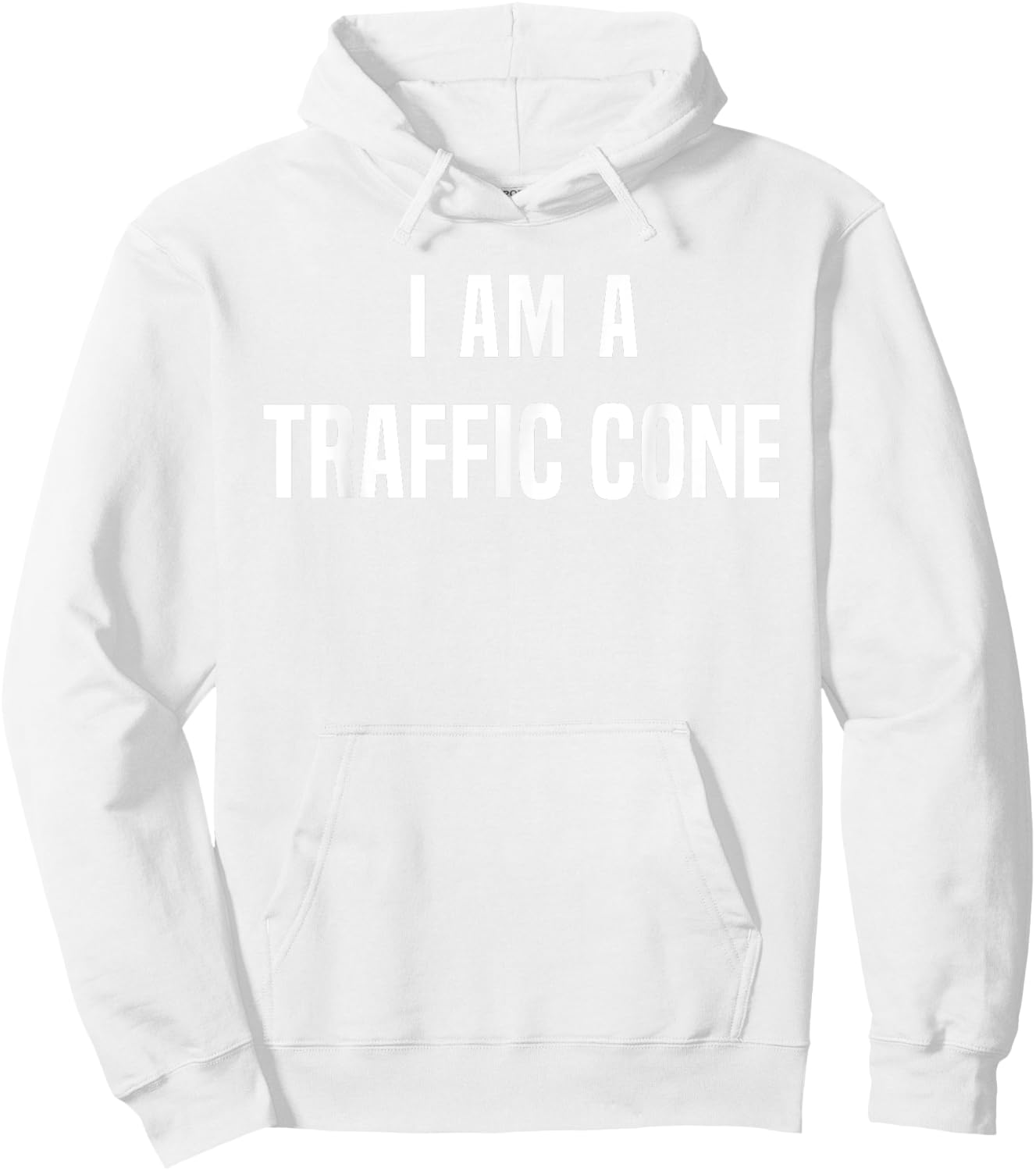 Traffic Cone Costume Easy Simple Halloween Costumes Hoodie - Hoodie | White