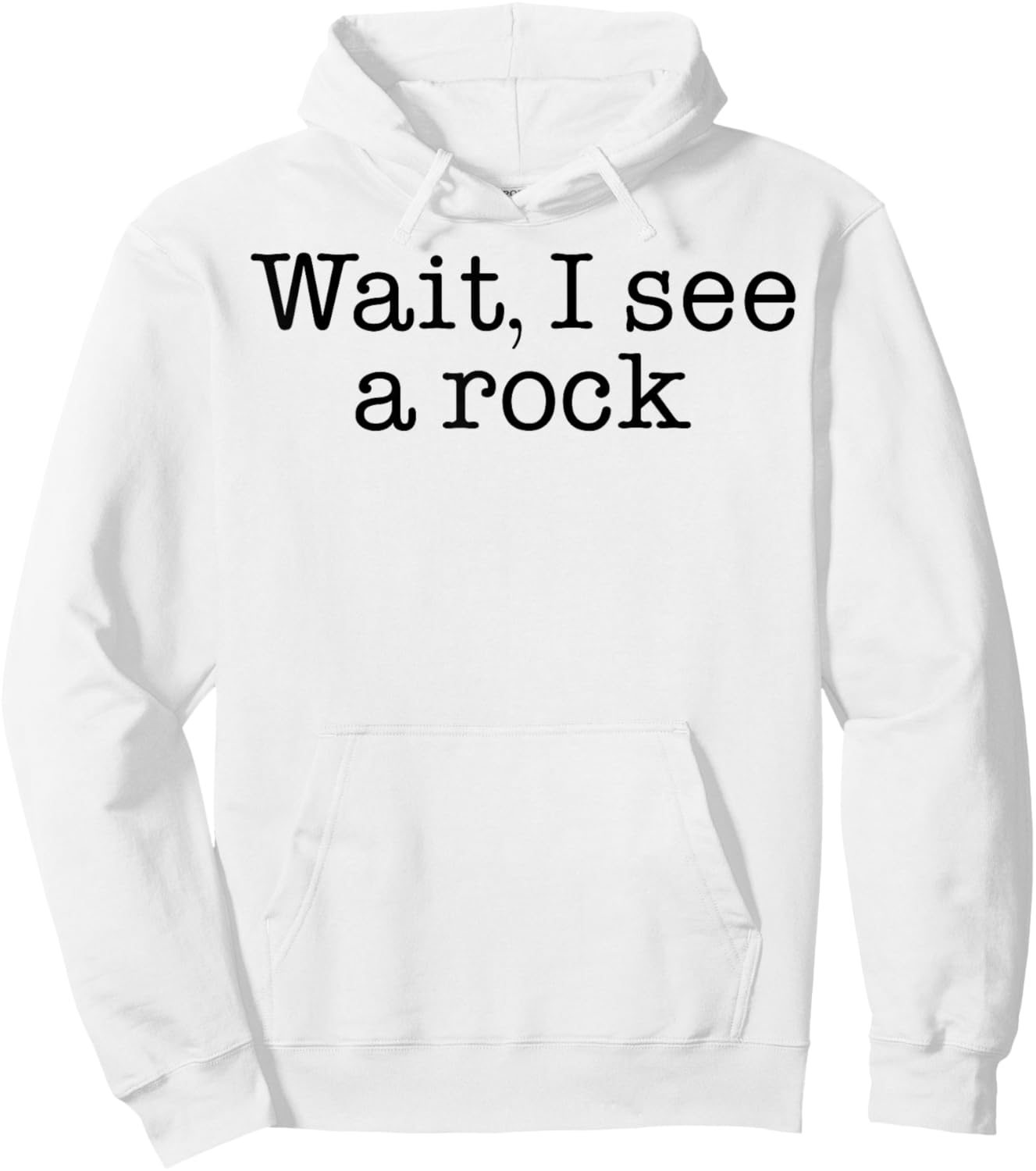 Wait I See A Rock Hoodie - Hoodie | White