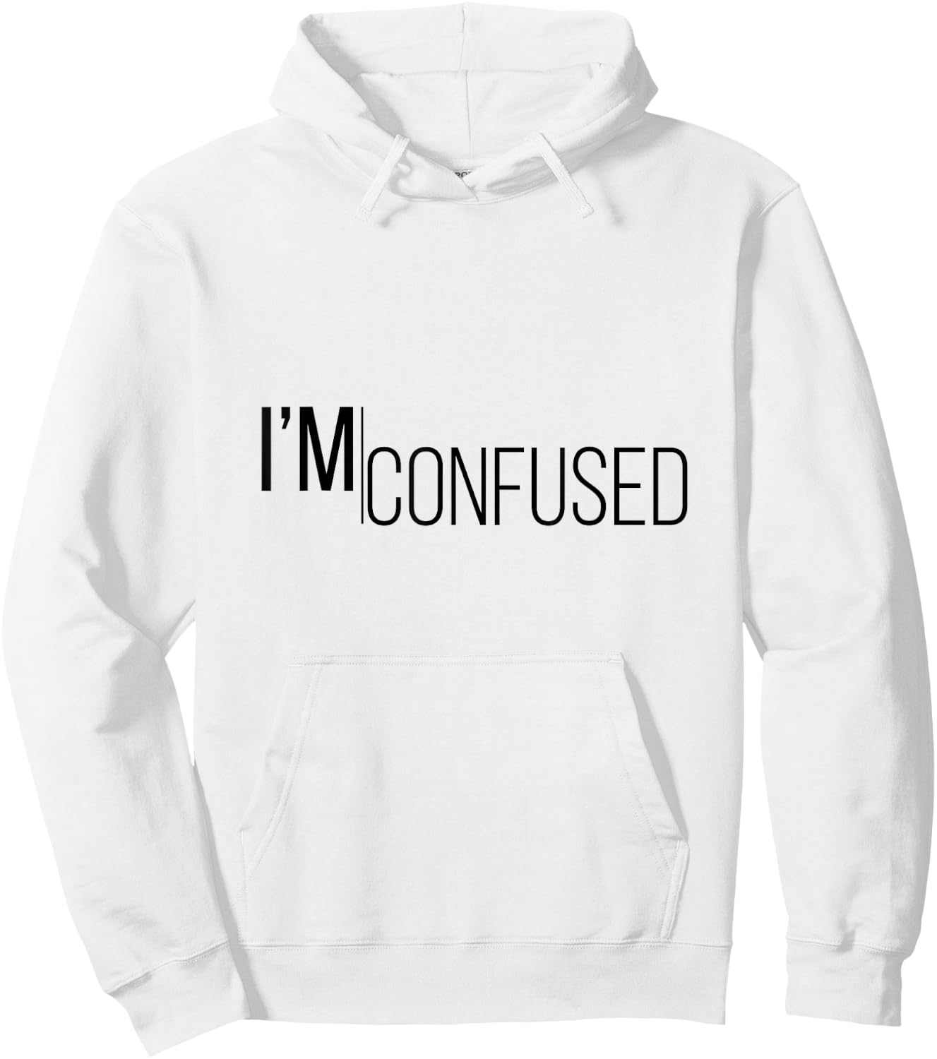 I'm Confused Hoodie - Hoodie | White