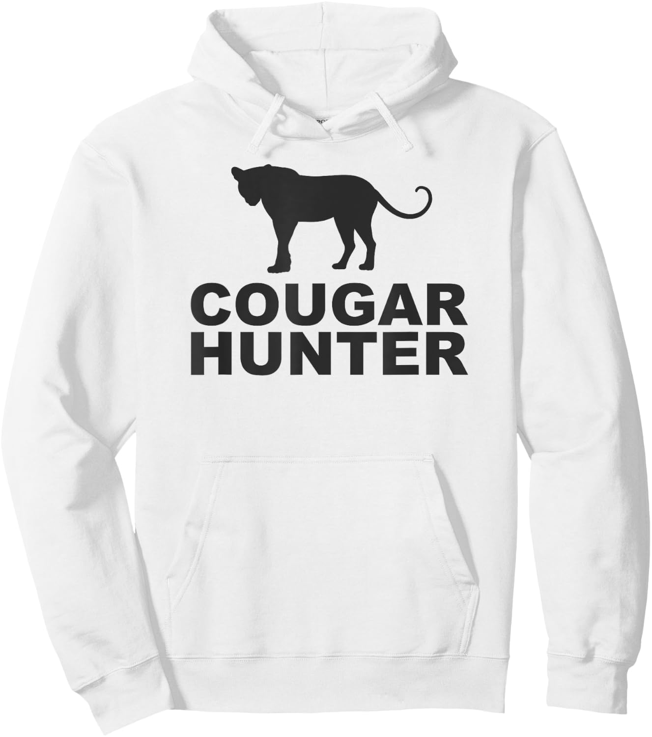 Cougar Hunter Funny Hoodie - Hoodie | White