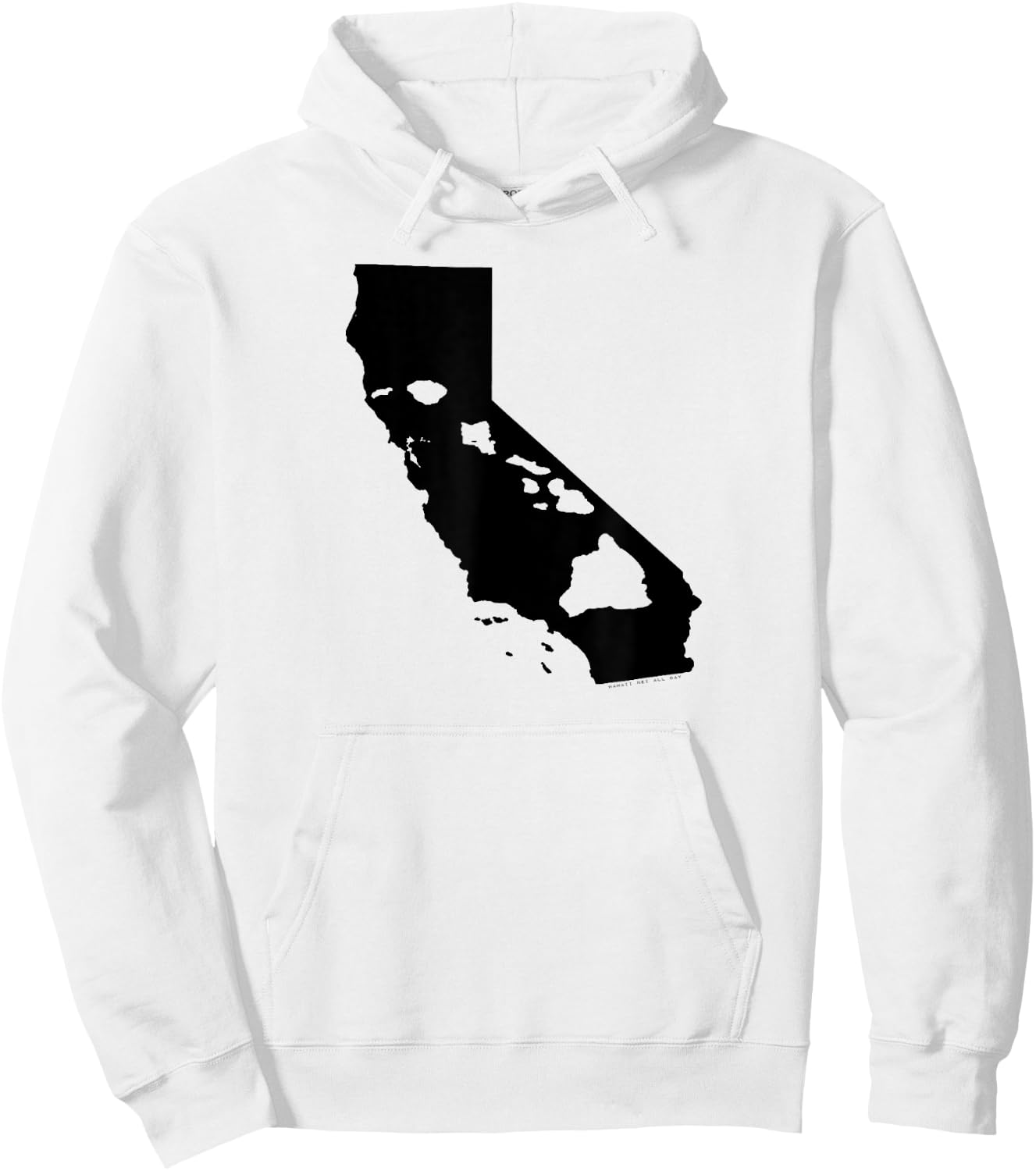 California State and Hawaii Roots by Hawaii Nei All Day Hoodie - Hoodie | White