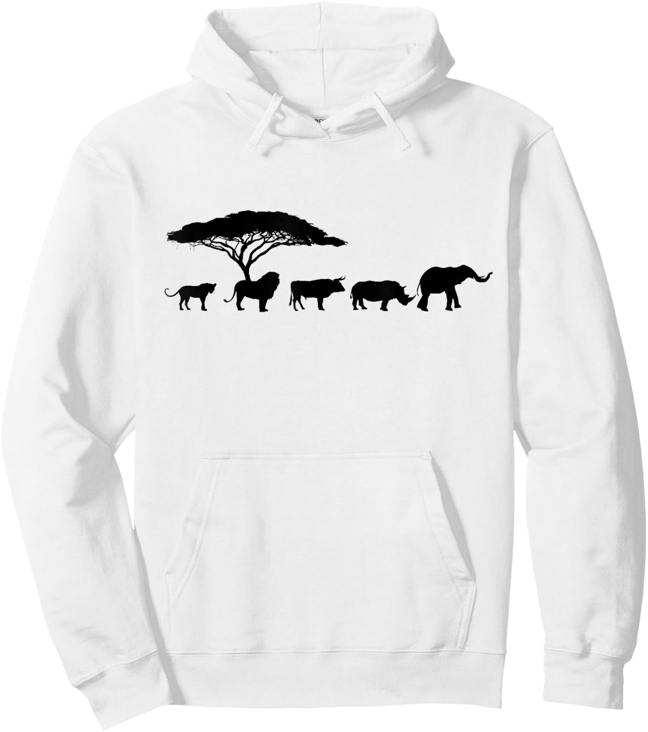 Africa The Big Five Animals | Kids Toddler BIG 5 Hoodie - Hoodie | White