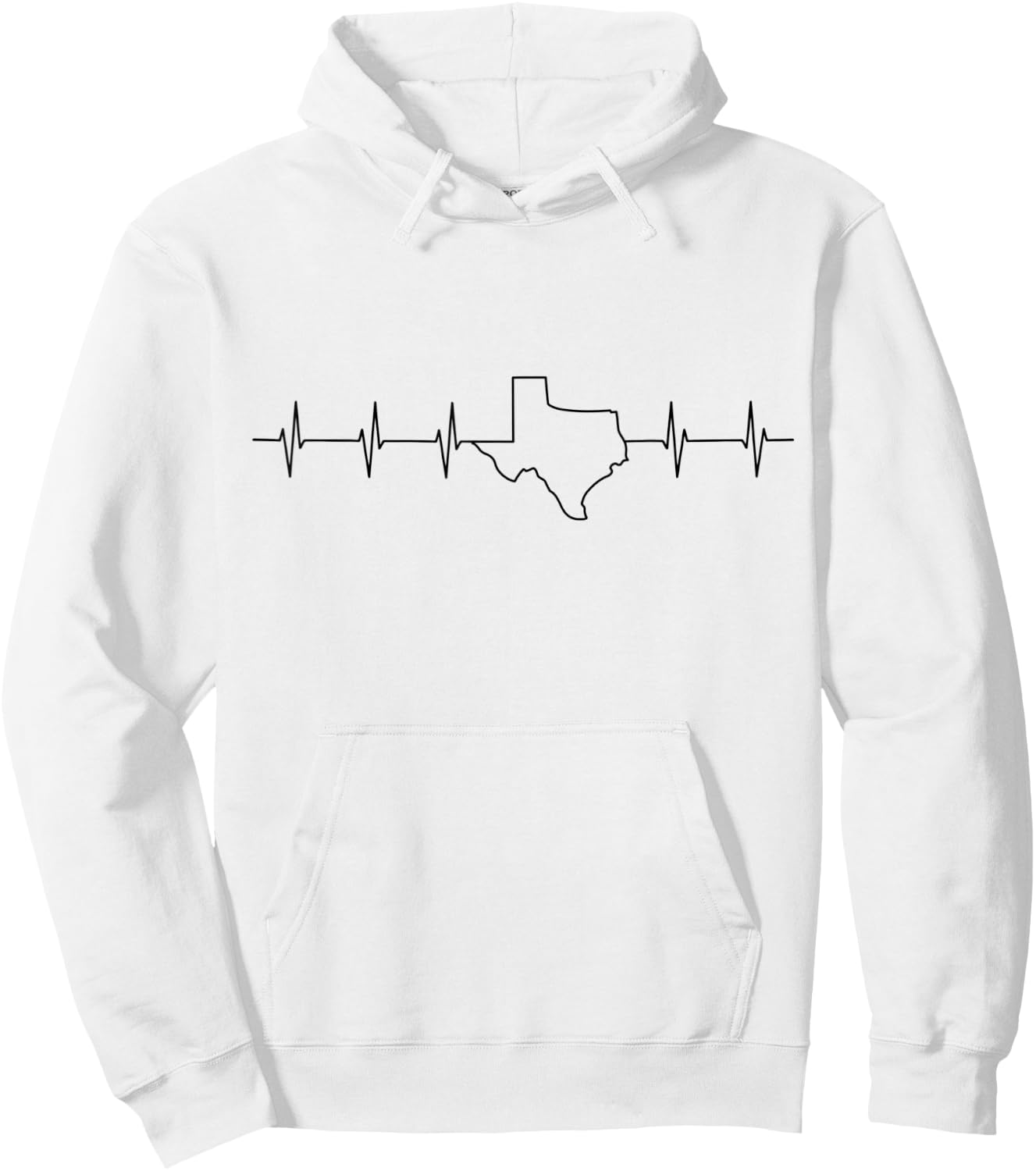 Love Texas Heartbeat Longhorn State Outline Gift Texan Hoodie - Hoodie | White