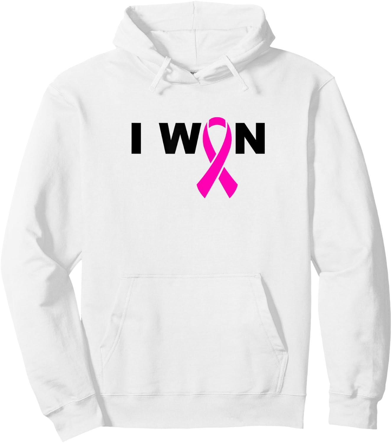 I WON Pink Ribbon for Breast Cancer Awareness Shirt Hoodie - Hoodie | White