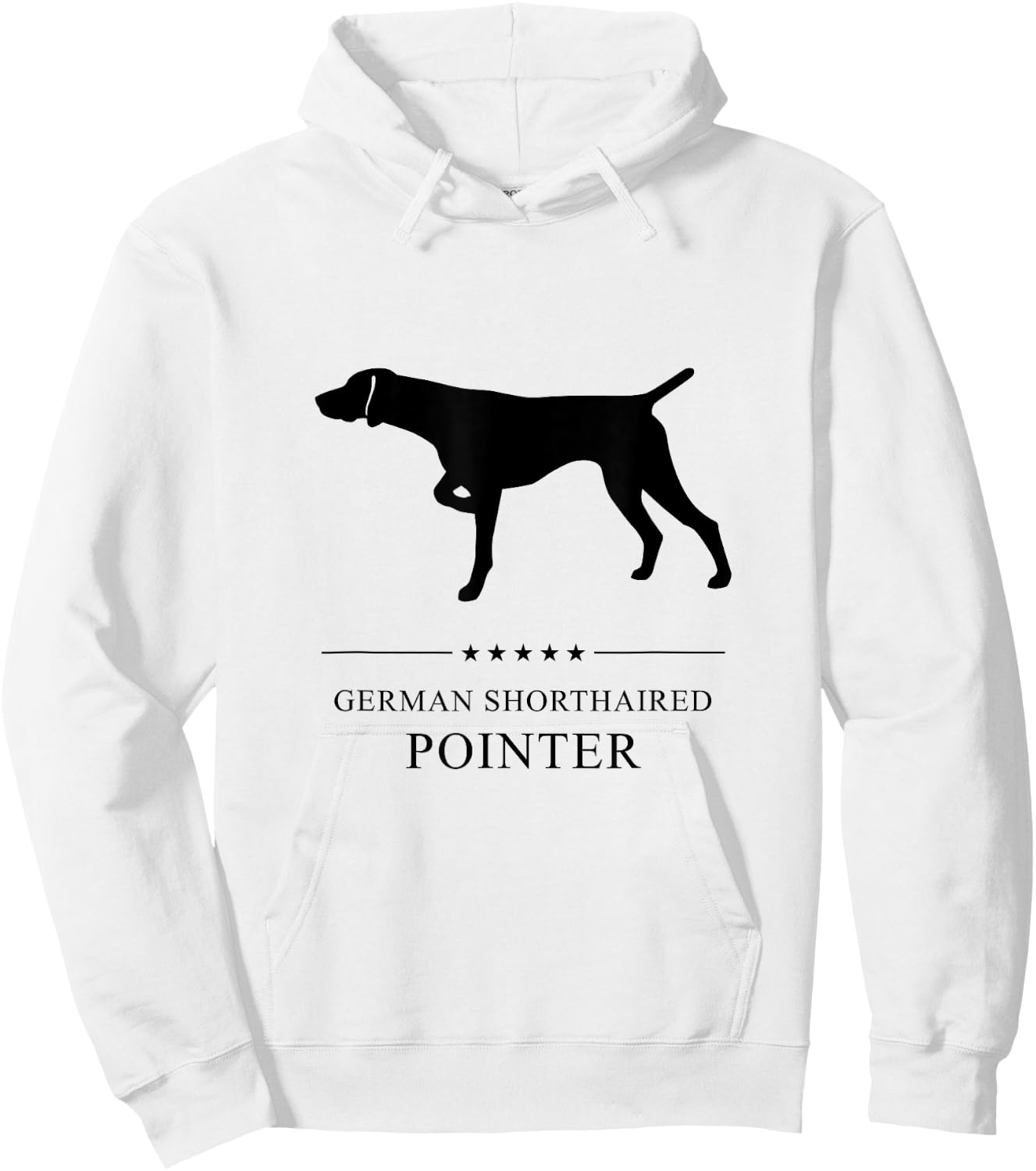 German Shorthaired Pointer Black Silhouette Hoodie - Hoodie | White