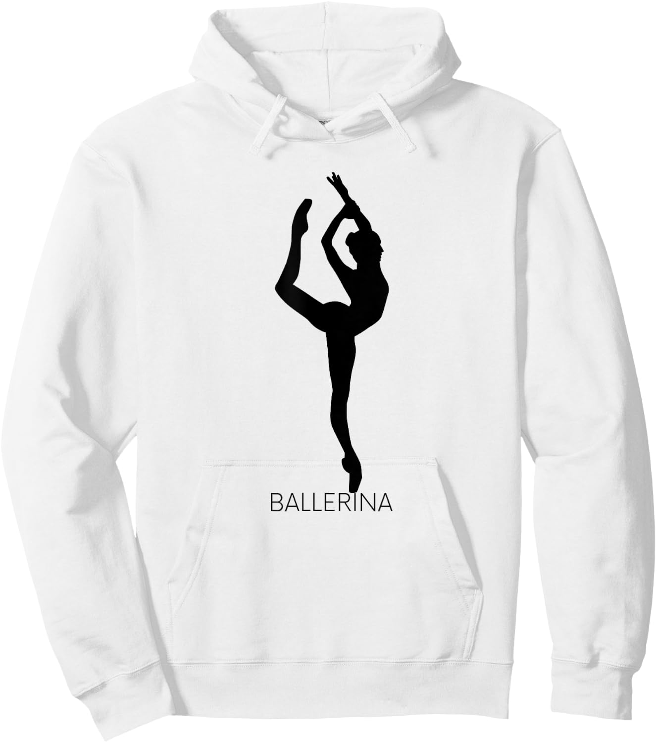 Ballerina Ballet Dance Team Adult Dancer Art Black Hoodie - Hoodie | White