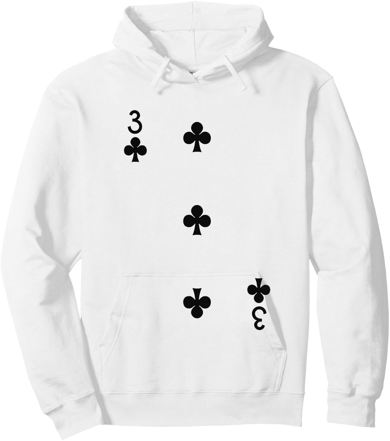 Three Of Clubs Deck Of Cards Group Costume Halloween Casino Hoodie - Hoodie | White
