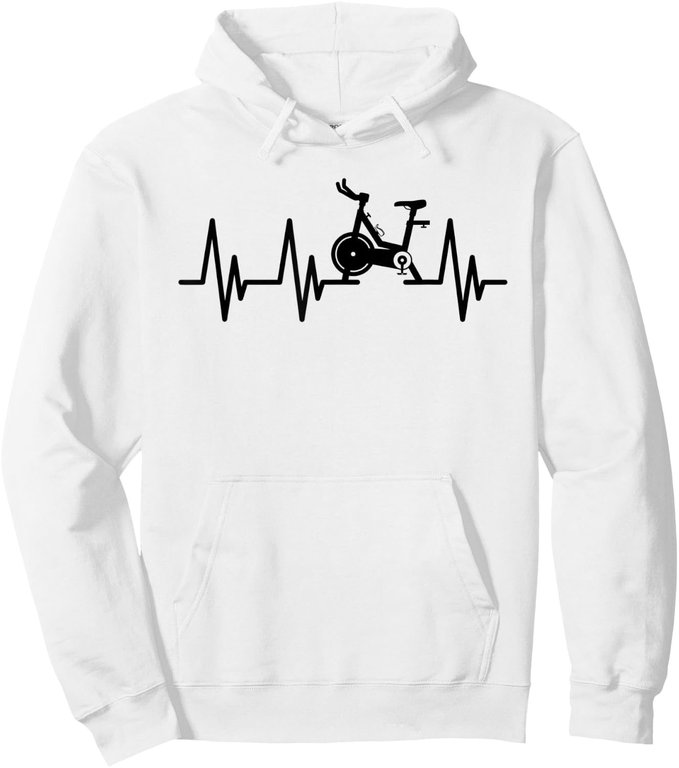 Love Spin Heartbeat Funny Gym Workout Fitness Spinning Class Hoodie - Hoodie | White