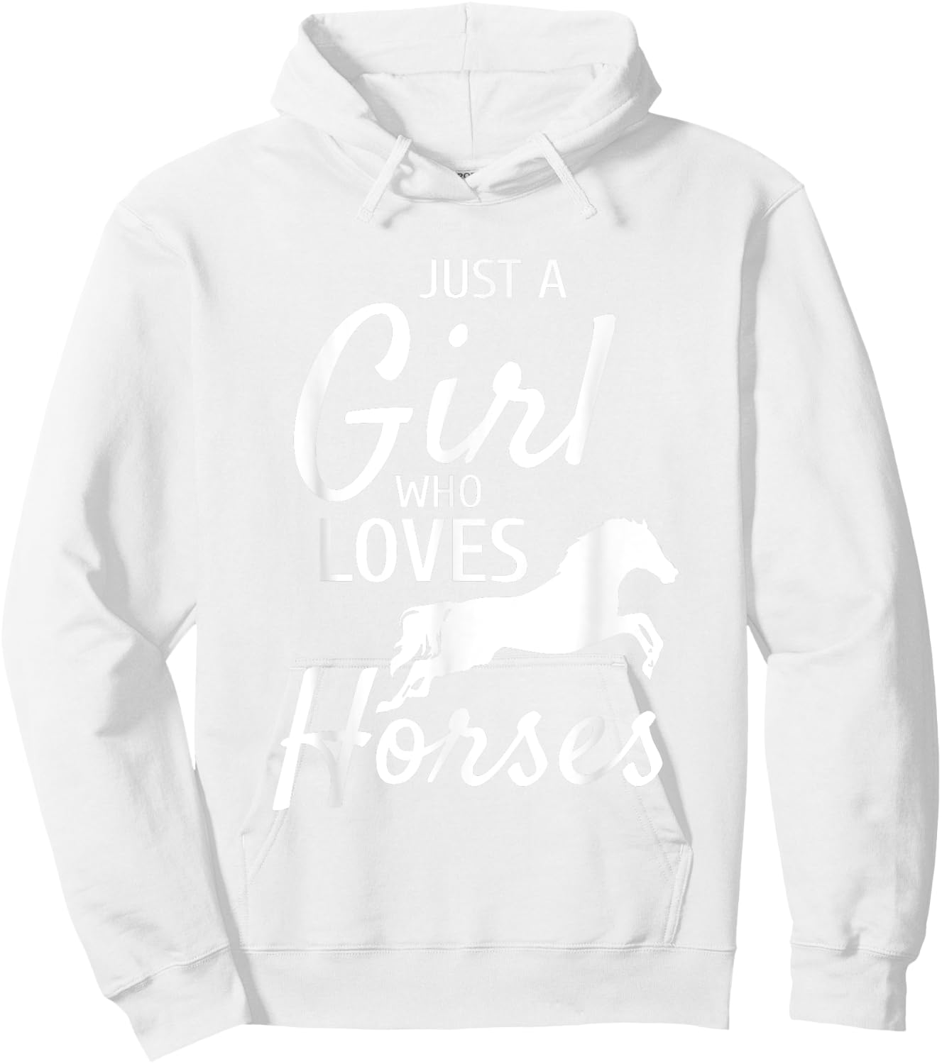 Just A Girl Who Loves Horses Riding Gifts Girls Horse Hoodie - Hoodie | White