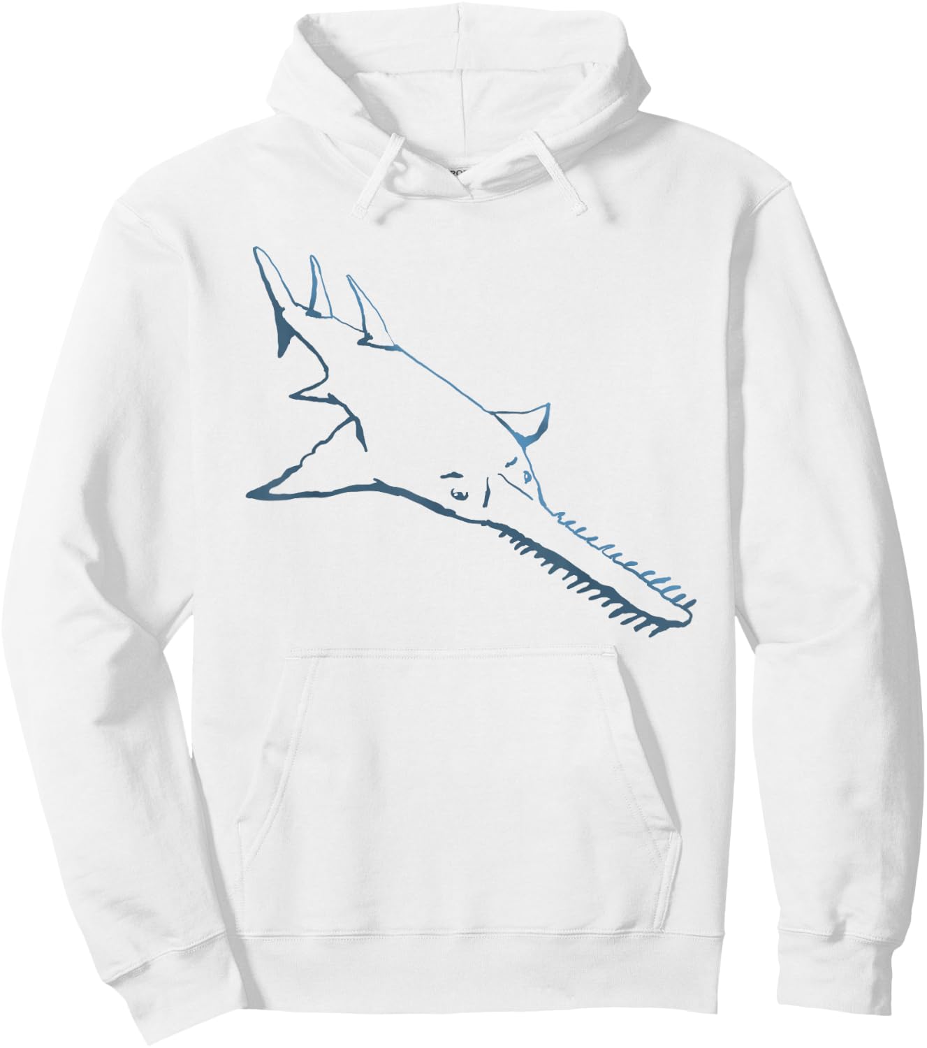 Sawfish T Shirt Hoodie - Hoodie | White