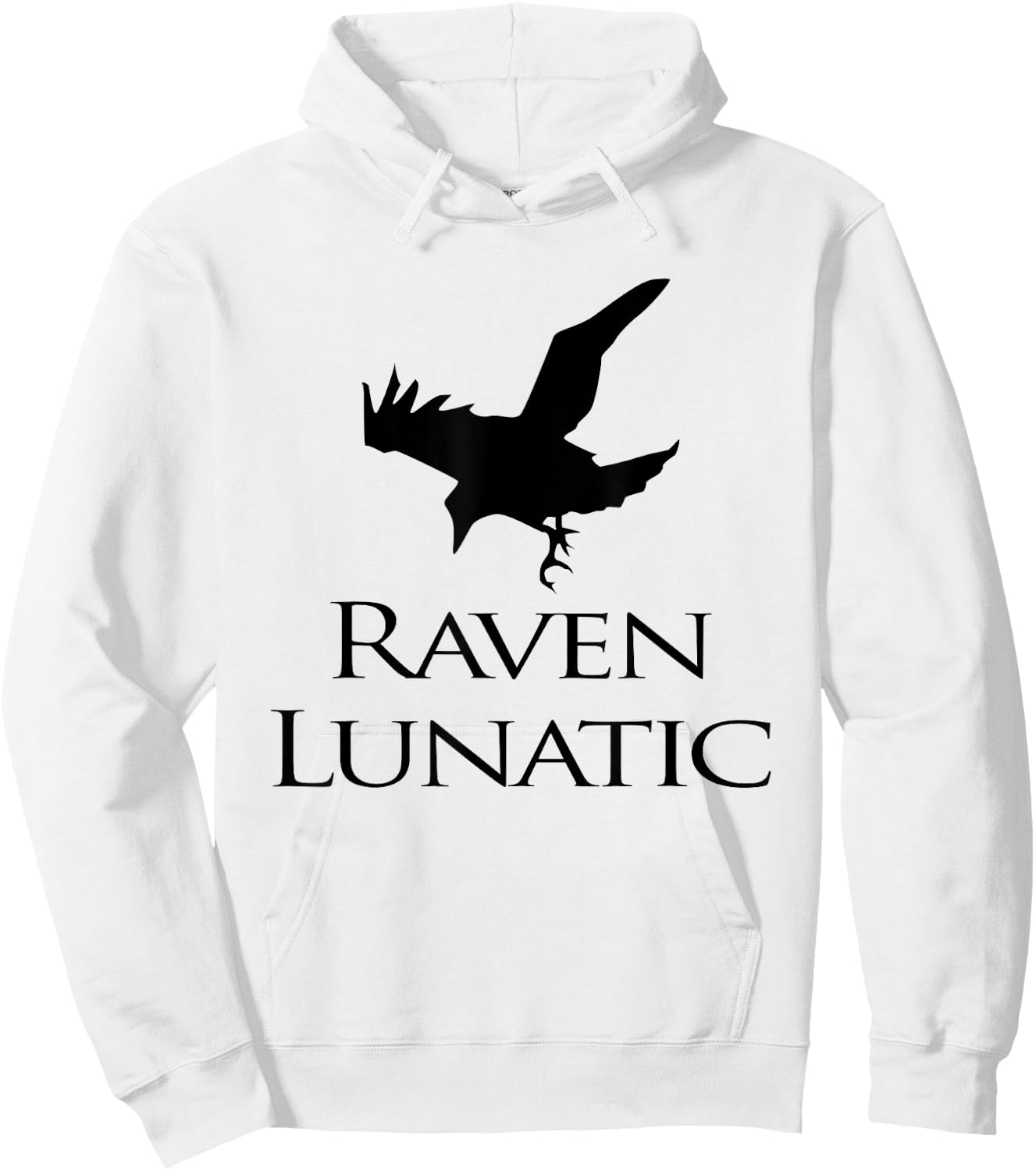 Raven Lunatic Bird Funny For Raven Lovers Women Men fun Gift Hoodie - Hoodie | White