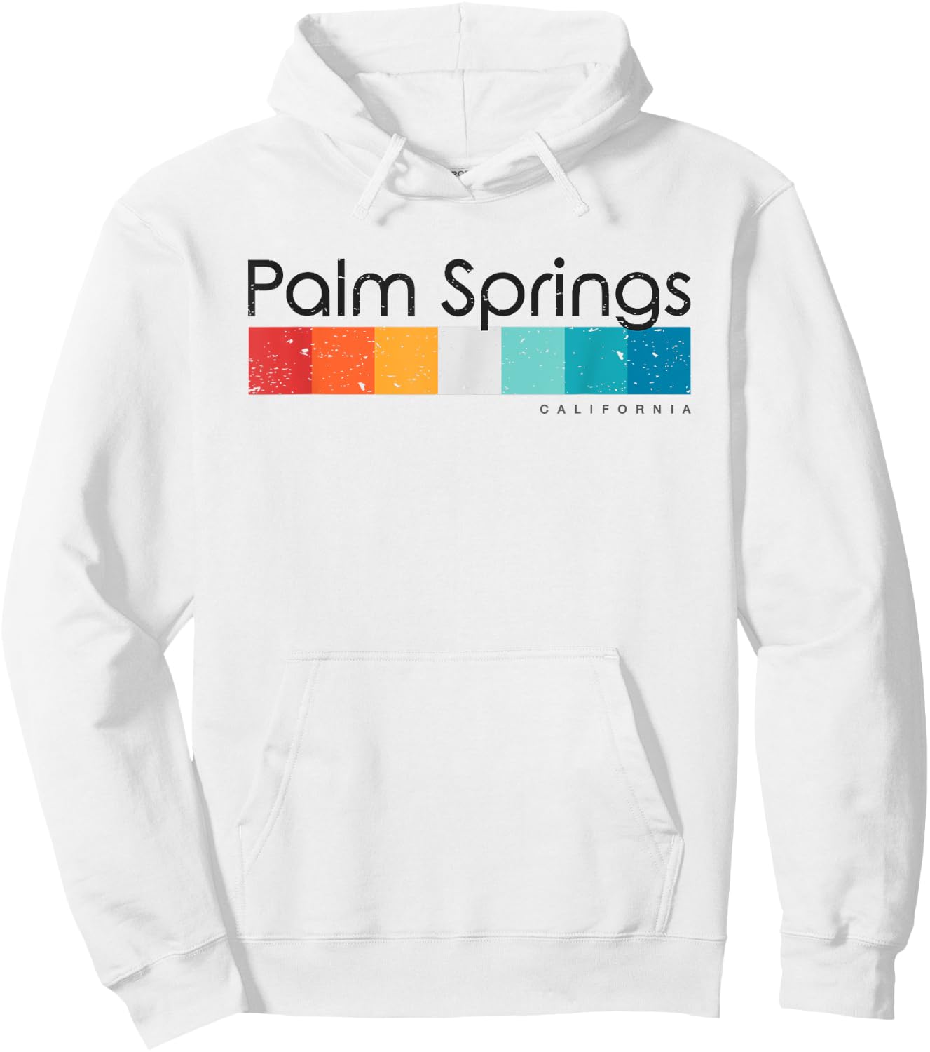Vintage Palm Springs California CA Retro Design Hoodie - Hoodie | White