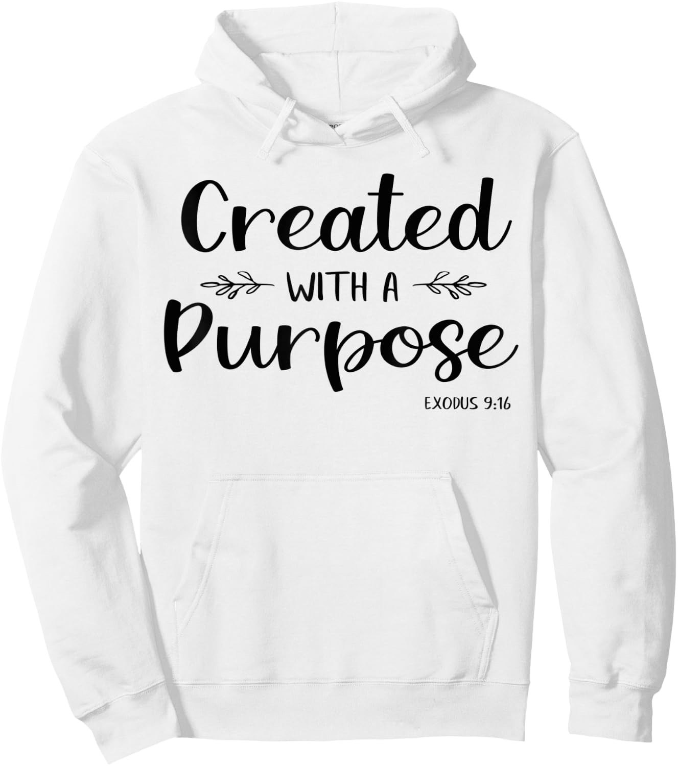 Created With A Purpose Exodus Bible Verse Shirt Christian Hoodie - Hoodie | White