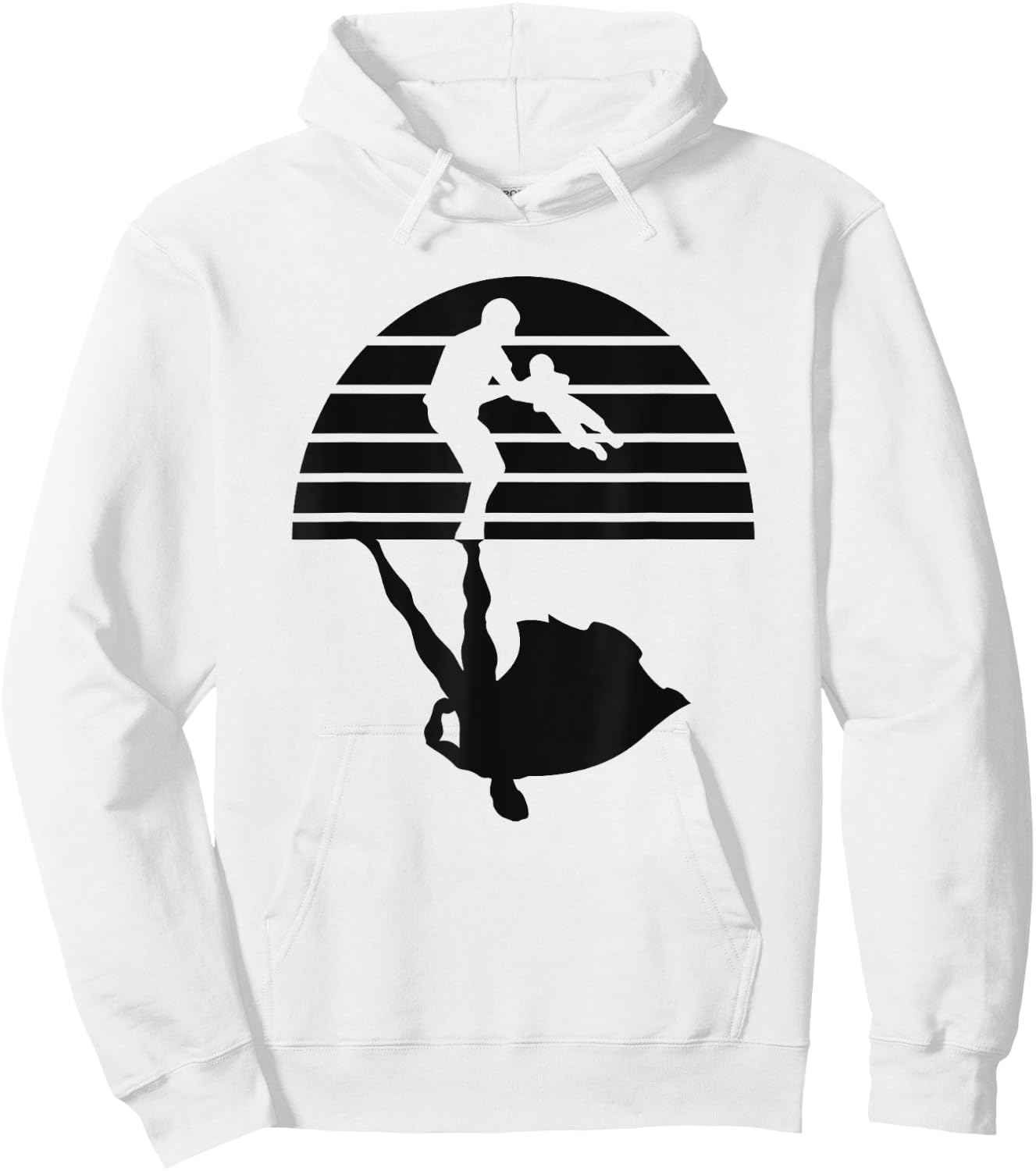 Super Dad Shadow Funny Hero Hoodie - Hoodie | White