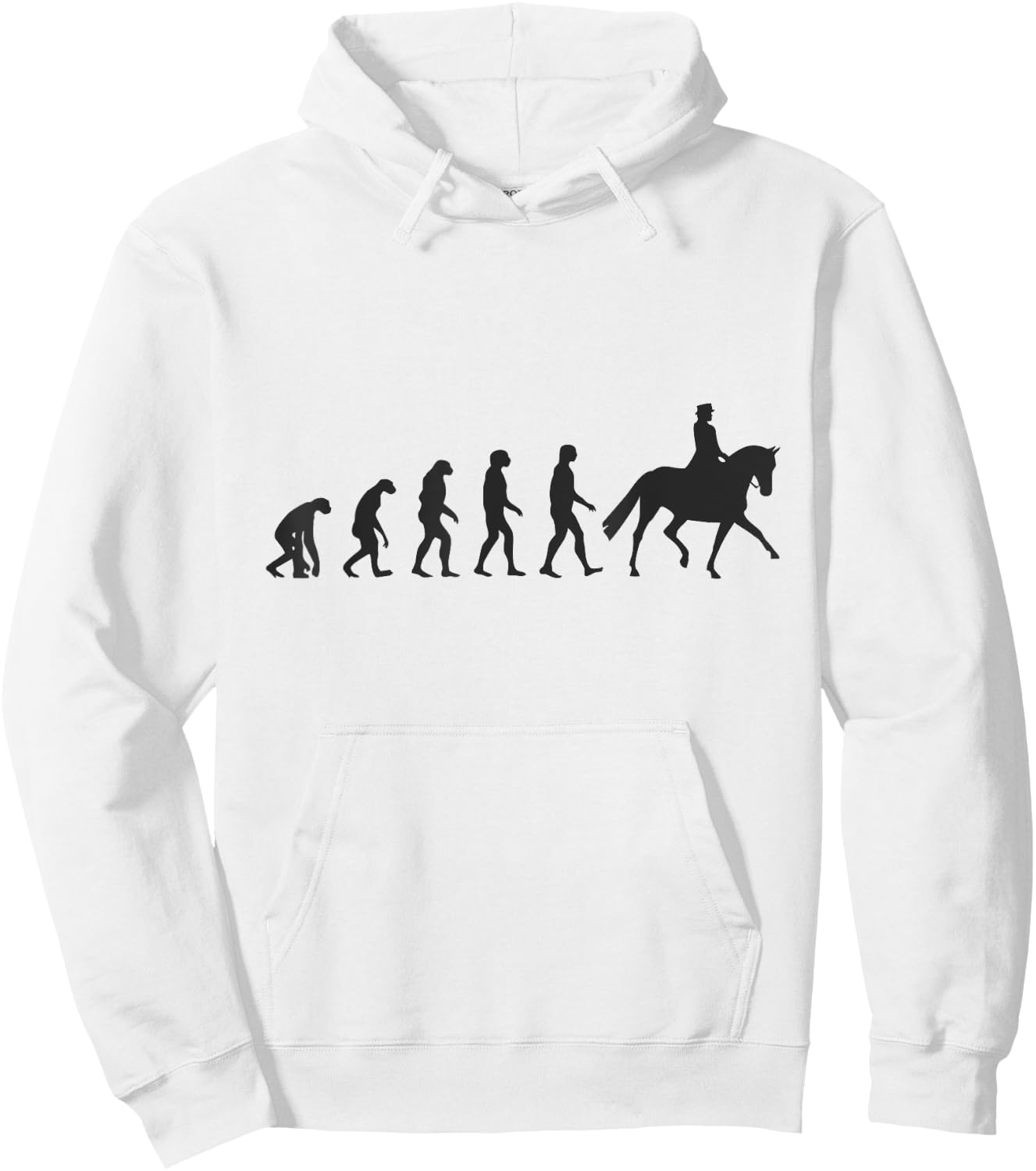Dressage Horse Equitation Evolution Hoodie - Hoodie | White