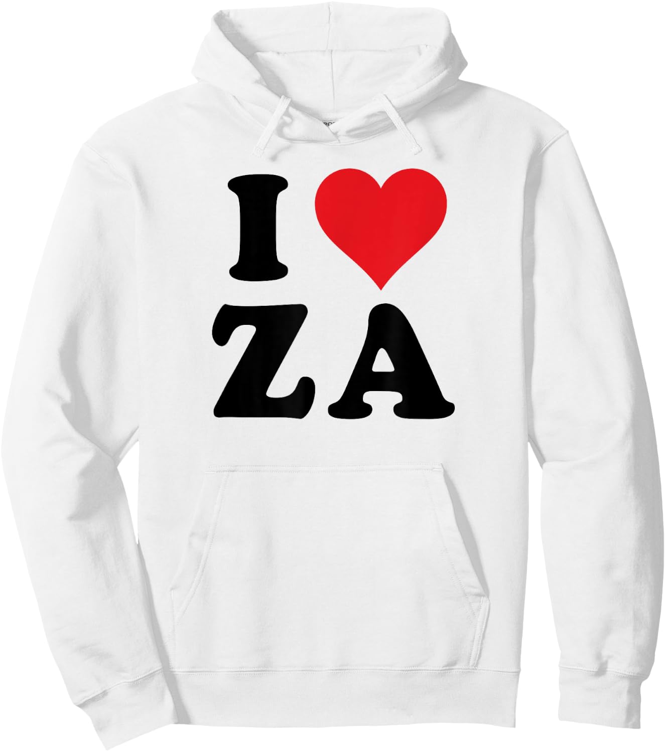I Heart ZA Initials I Love Z.A. First And Last Name Z A Hoodie - Hoodie | White