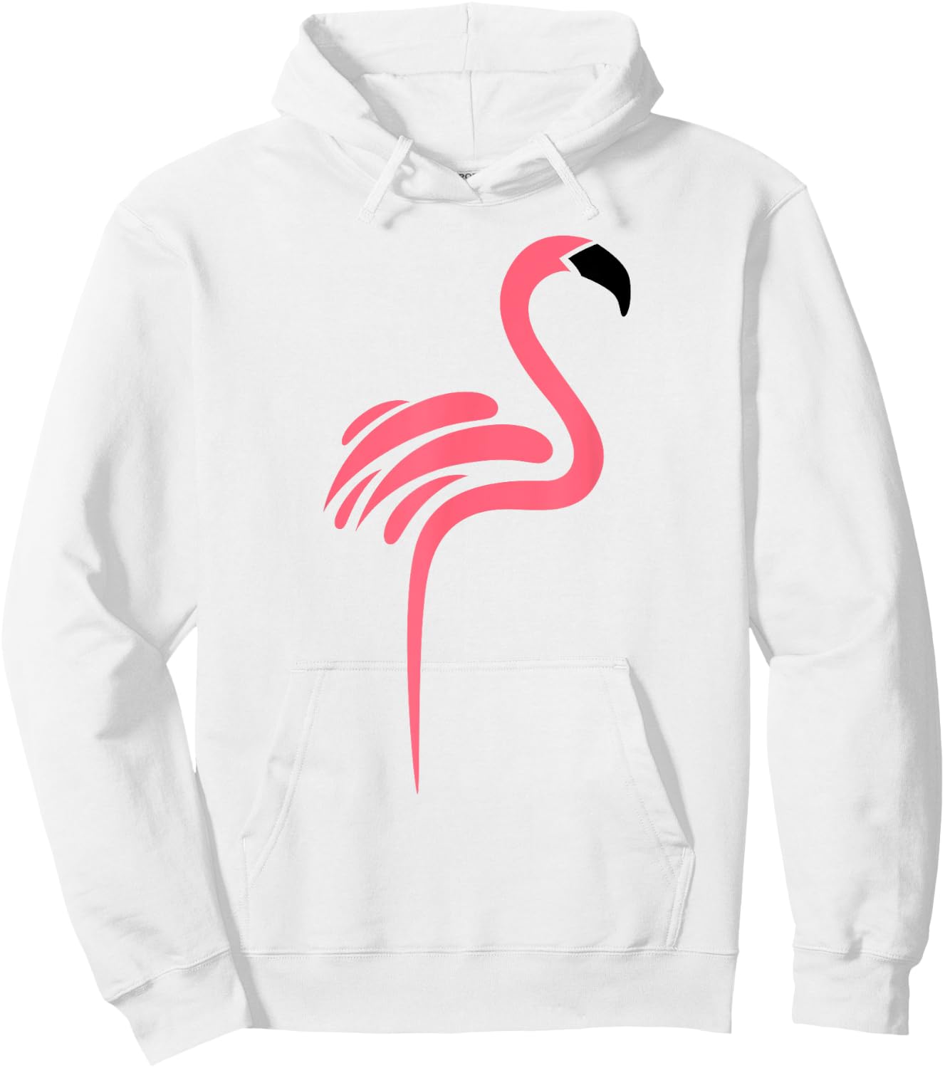 Flamingo Logo Style Cool Graphic Hoodie - Hoodie | White