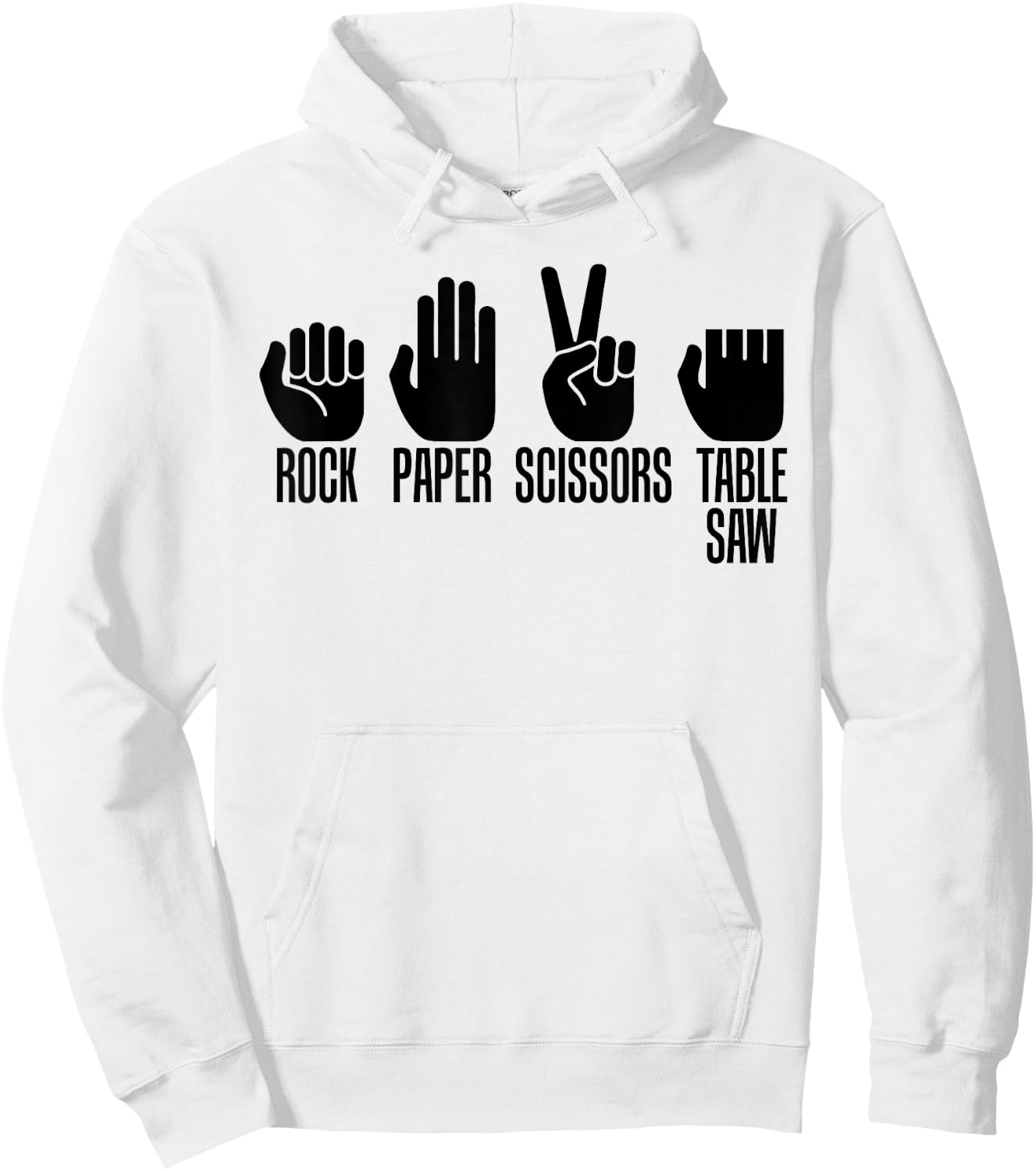 Carpenters Shirt Rock Paper Scissor Table Saw Carpentry Gift Hoodie - Hoodie | White