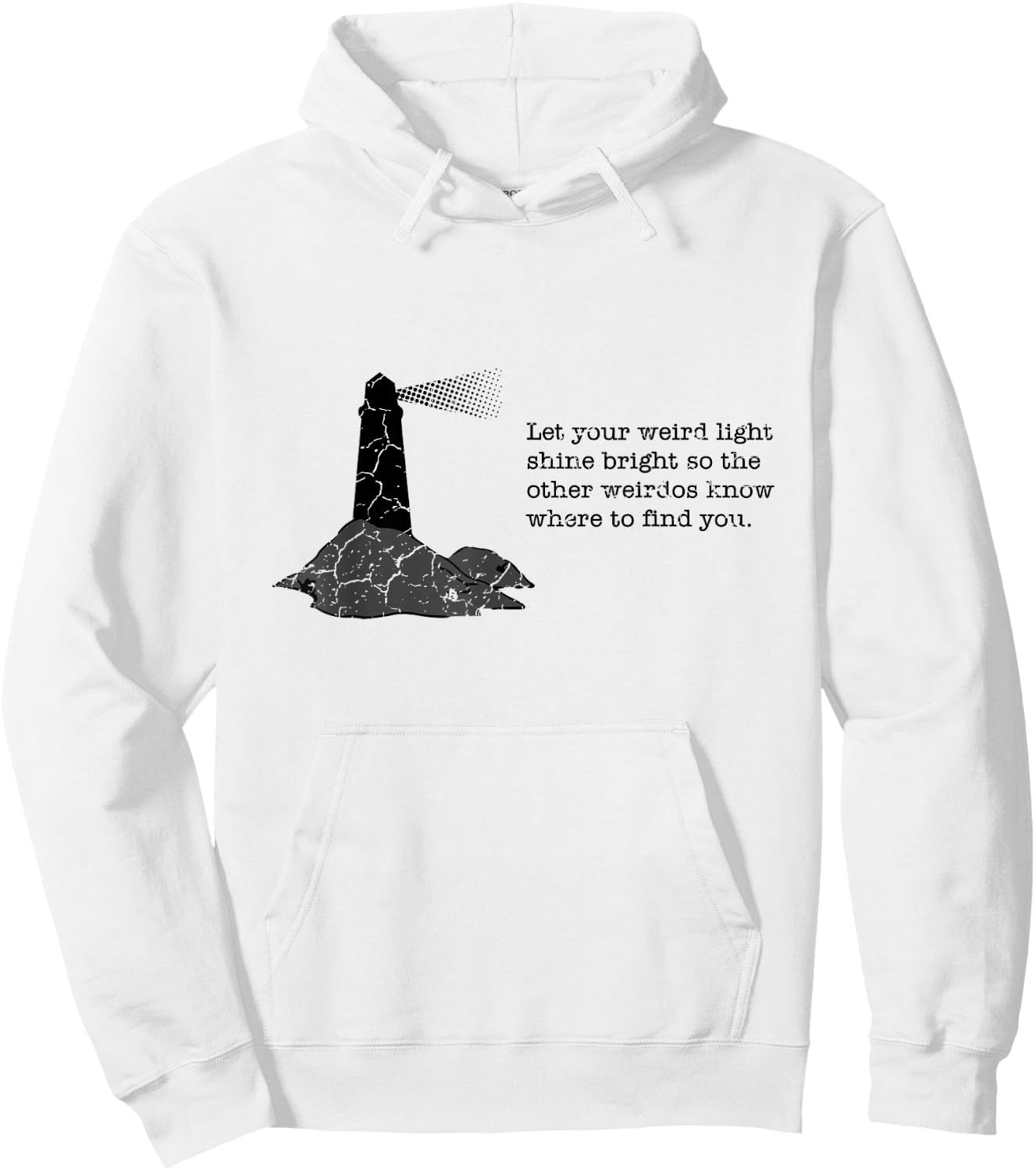 Let your weird light shine bright - geek Hoodie - Hoodie | White