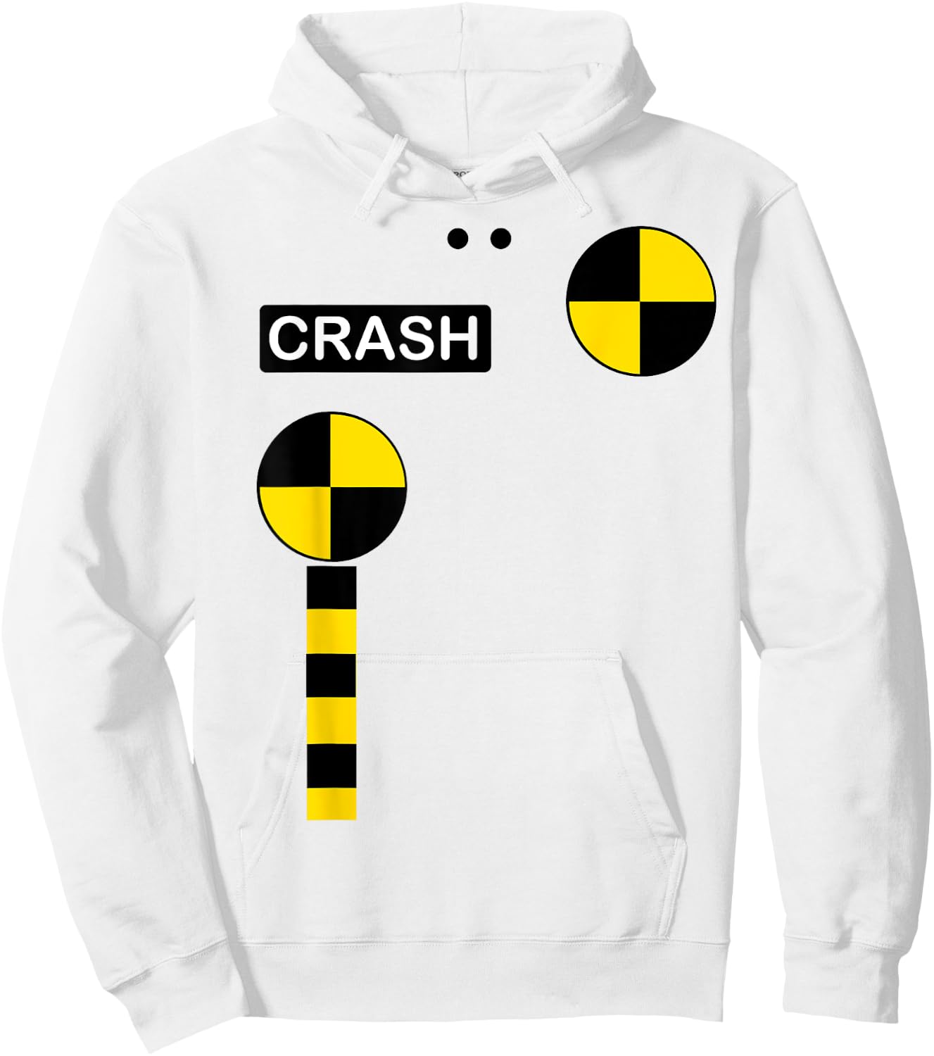 Crash Test Dummy Easy Last Minute Halloween Costume Hoodie - Hoodie | White