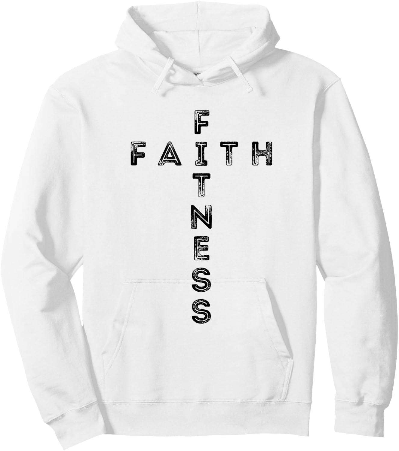 Faith Fitness Cross Hoodie - Hoodie | White