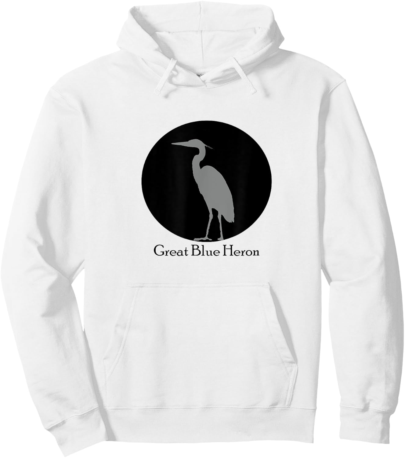 Great Blue Heron Bird shirt for birding or birdwatching Hoodie - Hoodie | White