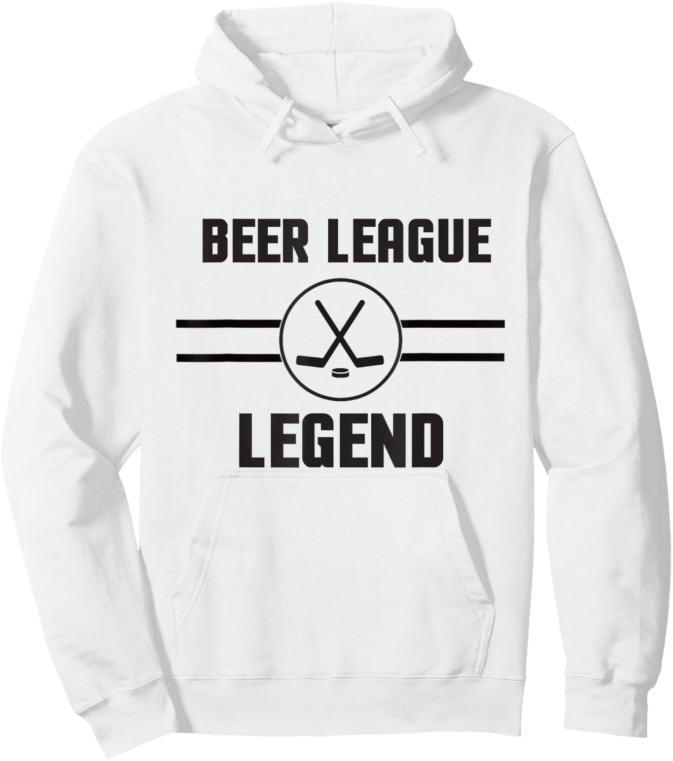 Beer League Legend Hockey Hoodie - Hoodie | White