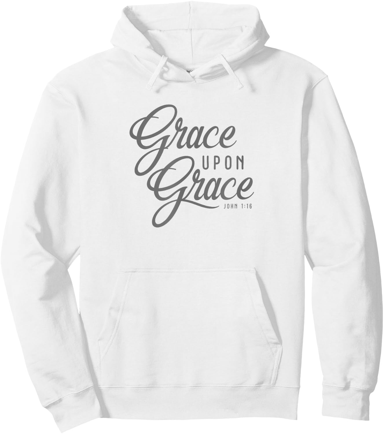 Grace Upon Grace Christian Faith Bible Verse Quote Hoodie - Hoodie | White