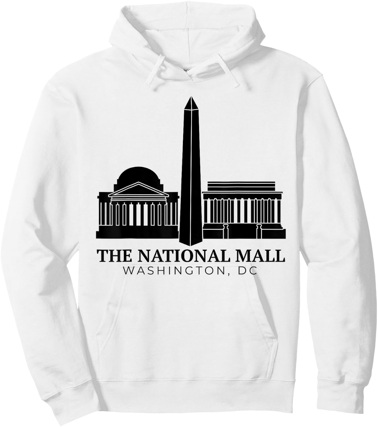 National Mall Shirt Washington DC Vacation Souvenir Hoodie - Hoodie | White