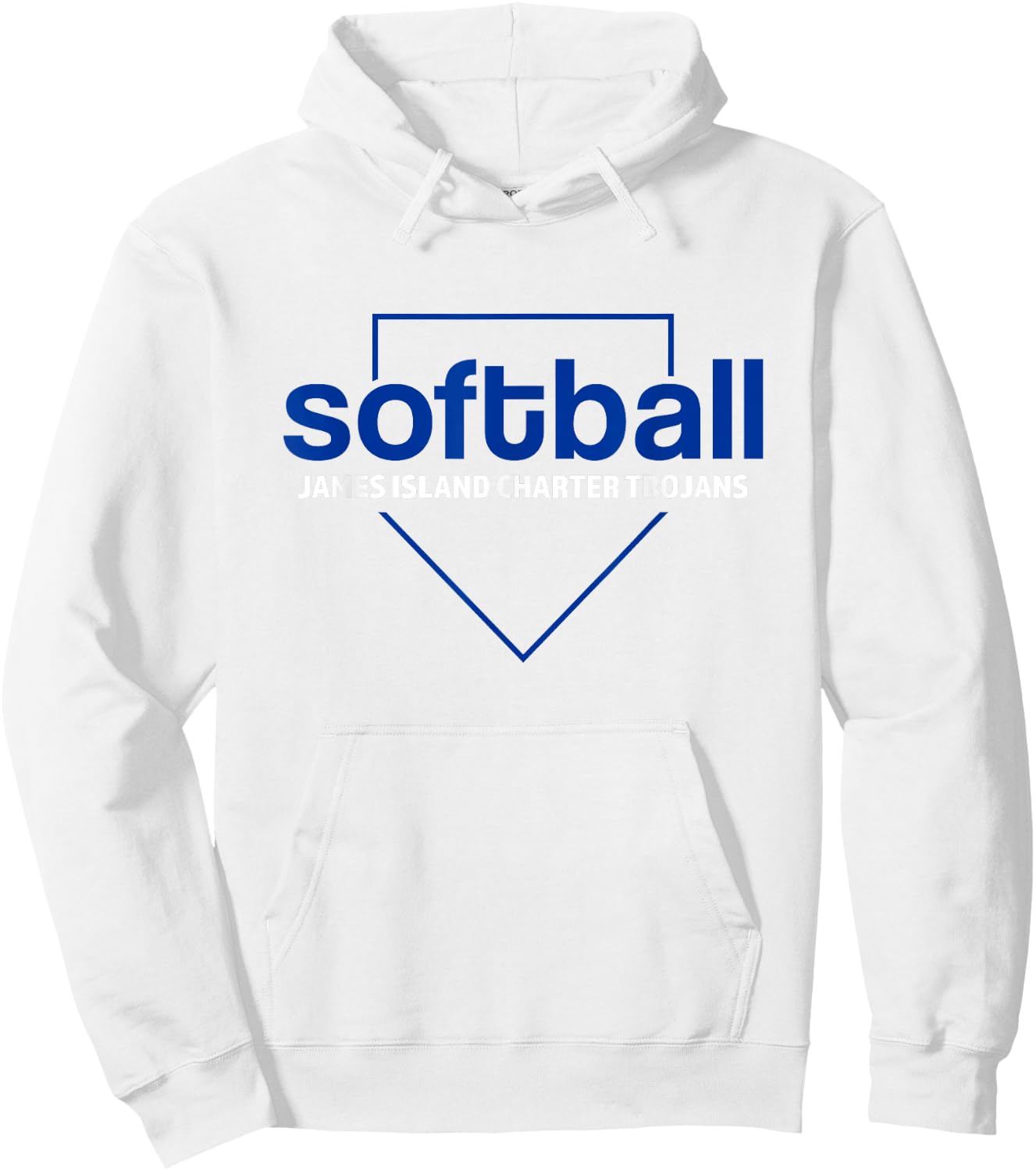 Softball Home Plate Hoodie - Hoodie | White
