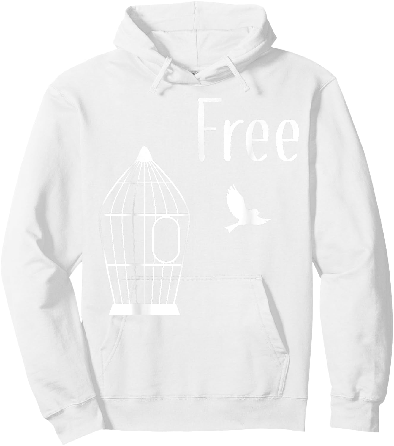 Free Indeed - Free Bird from Cage | T Shirt Hoodie - Hoodie | White