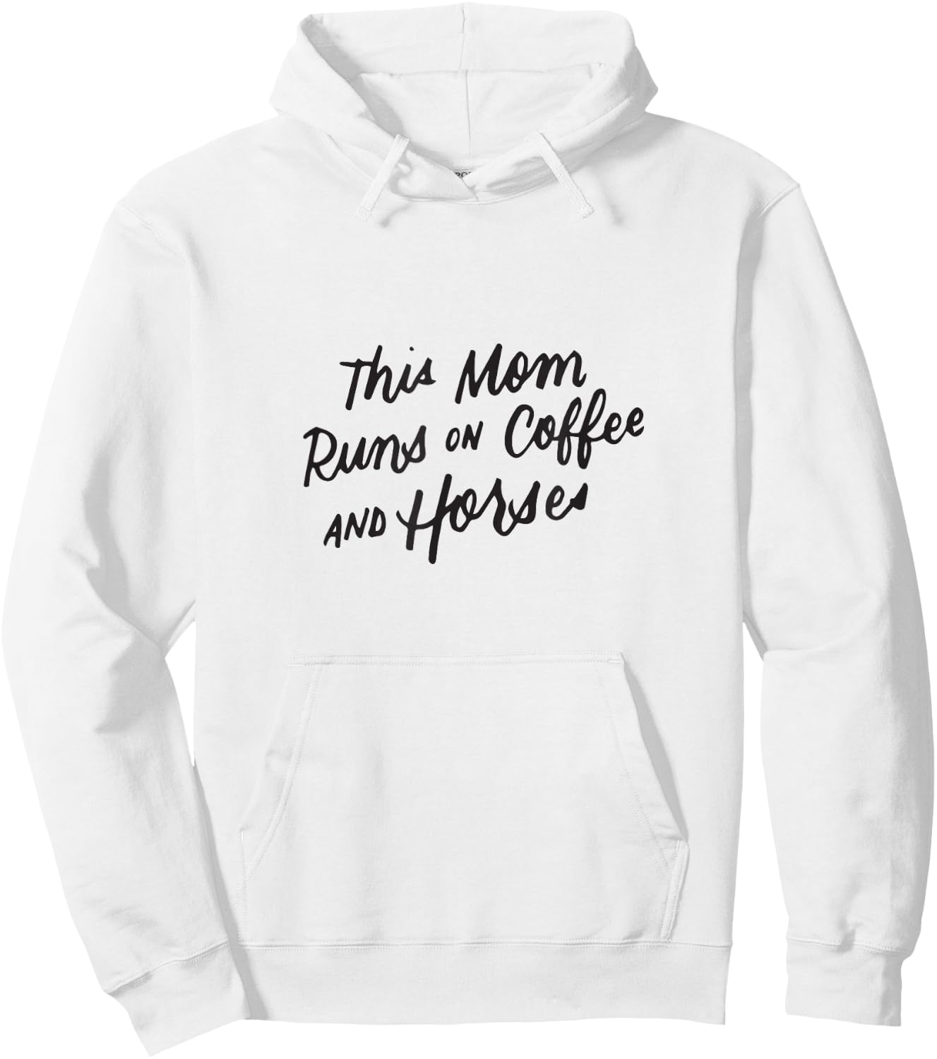 Coffee and Horse Lover Mothers Day Equestrian Mom Women Gift Hoodie - Hoodie | White