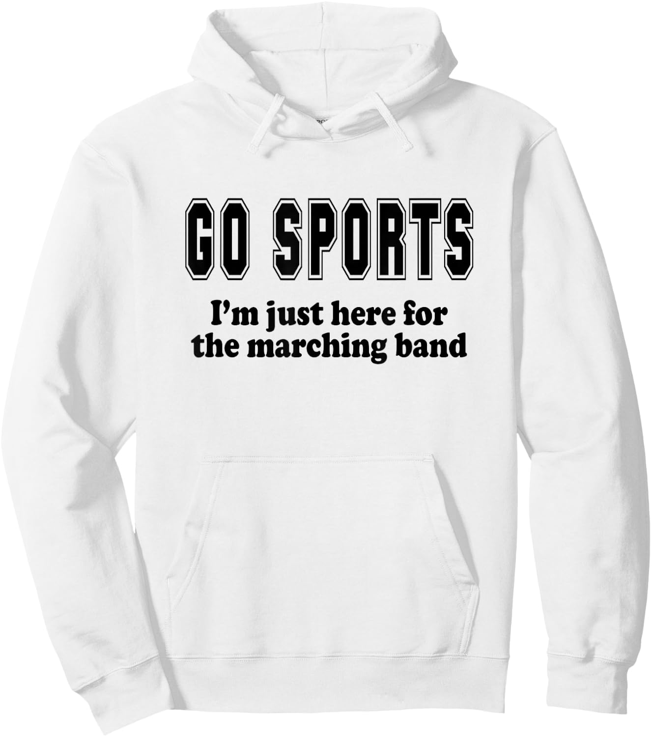 I'm Here for the Marching Band Orange and Black Hoodie - Hoodie | White