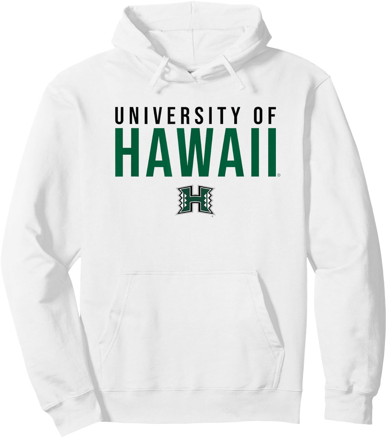 University of Hawaii Rainbow Warriors Stacked Hoodie - Hoodie | White