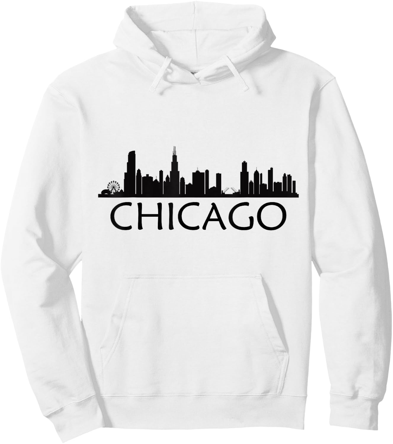 Chicago Skyline Chi Town I Love Wind City Hoodie - Hoodie | White