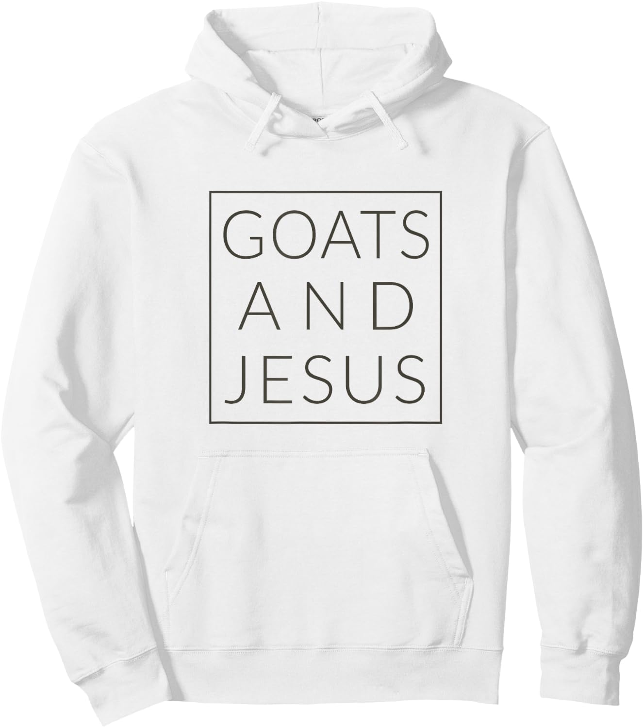 Goats and Jesus, Christian Minimal Fun Animal Hoodie - Hoodie | White