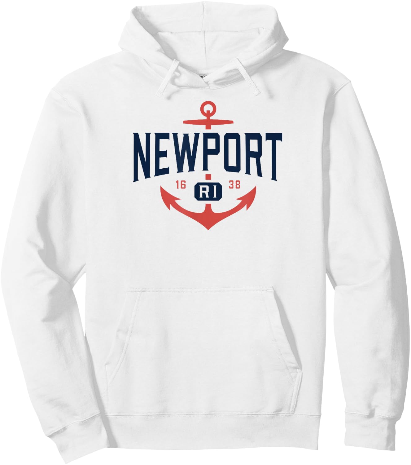 Nautical Newport Rhode Island , RI Vacation Hoodie - Hoodie | White