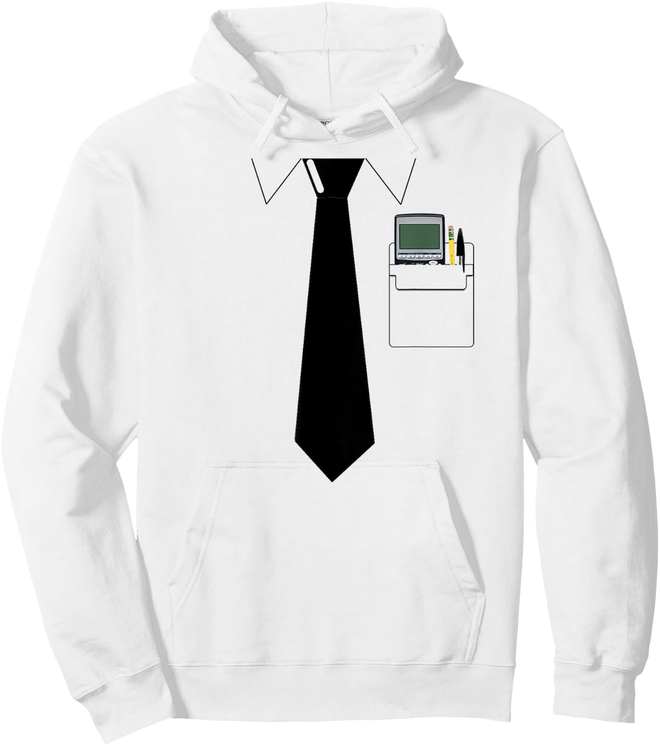 Pocket Protector | Engineer, Geek, Nerd Costume Hoodie - Hoodie | White