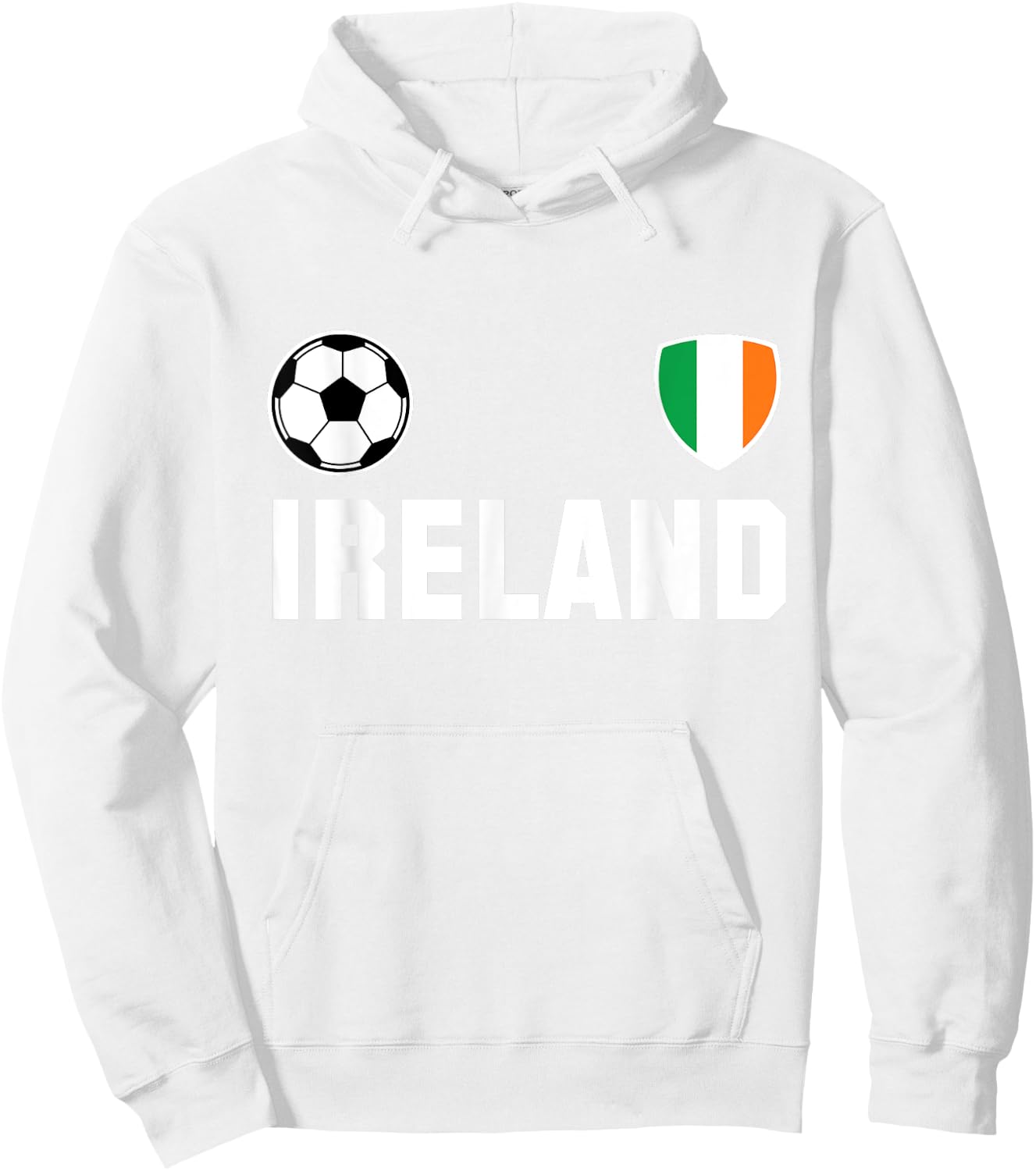 Ireland Soccer 2017, Football Hoodie - Hoodie | White