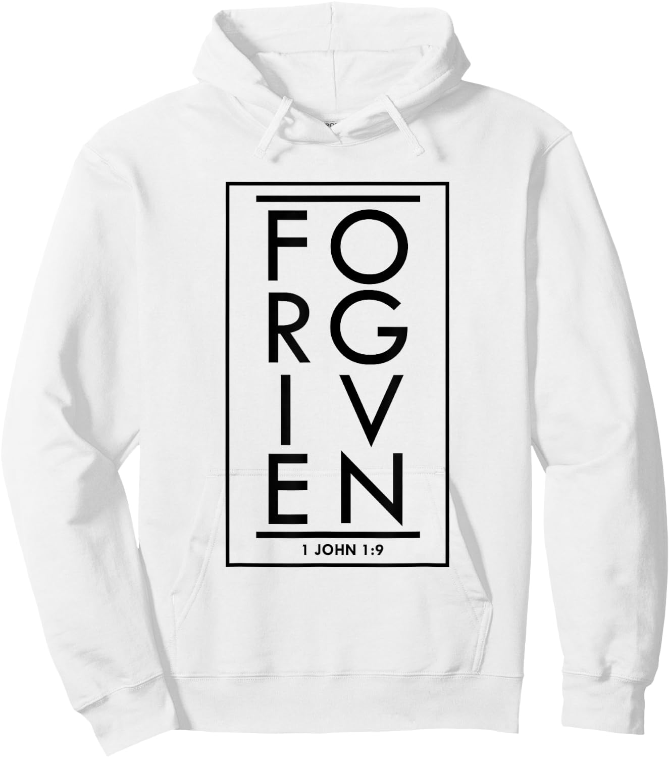 Forgiven 1 John 1:9 Bible Scripture Verse Christian Hoodie - Hoodie | White