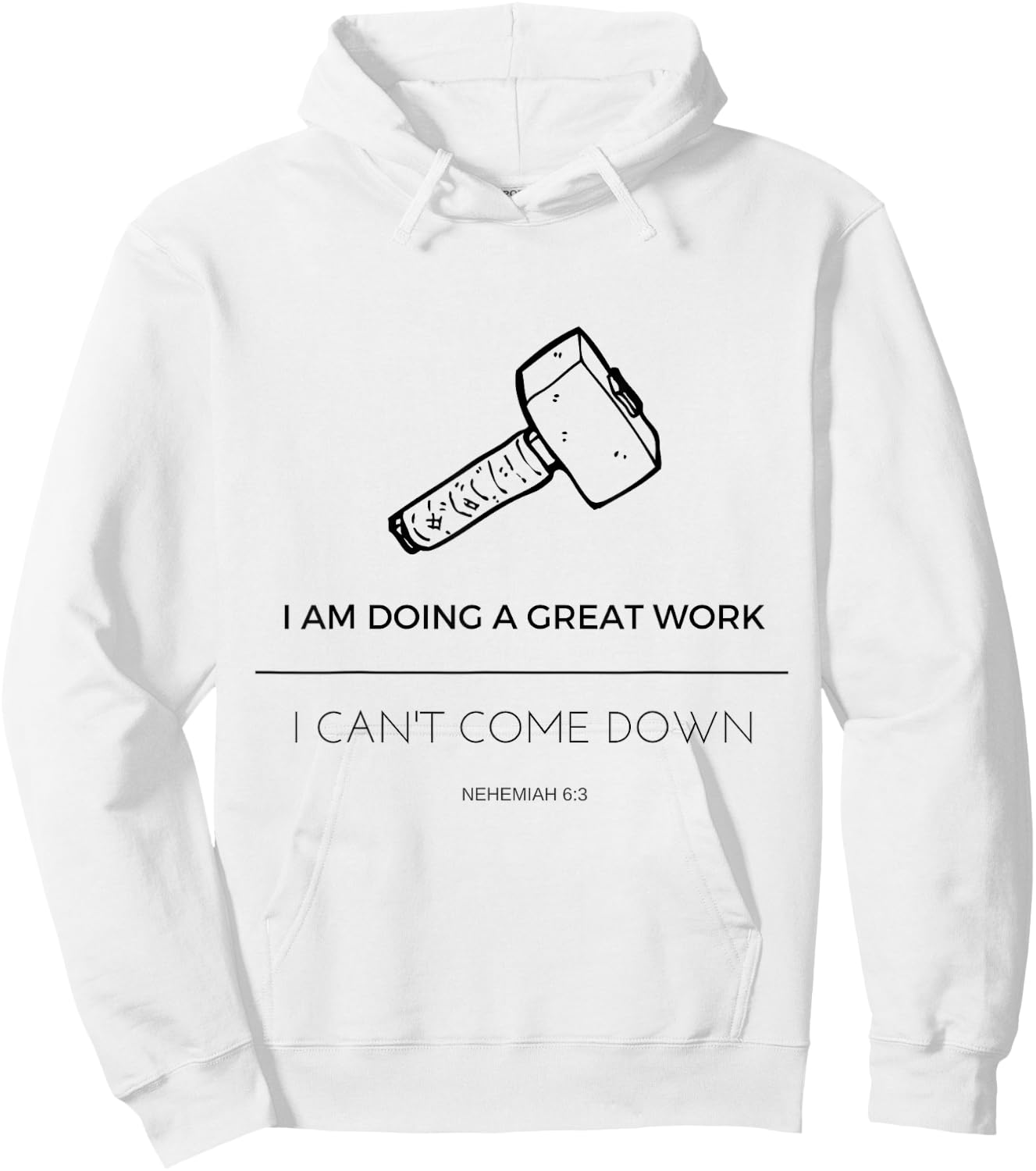 Nehemiah's Great Work Rebuild the Wall Hoodie - Hoodie | White