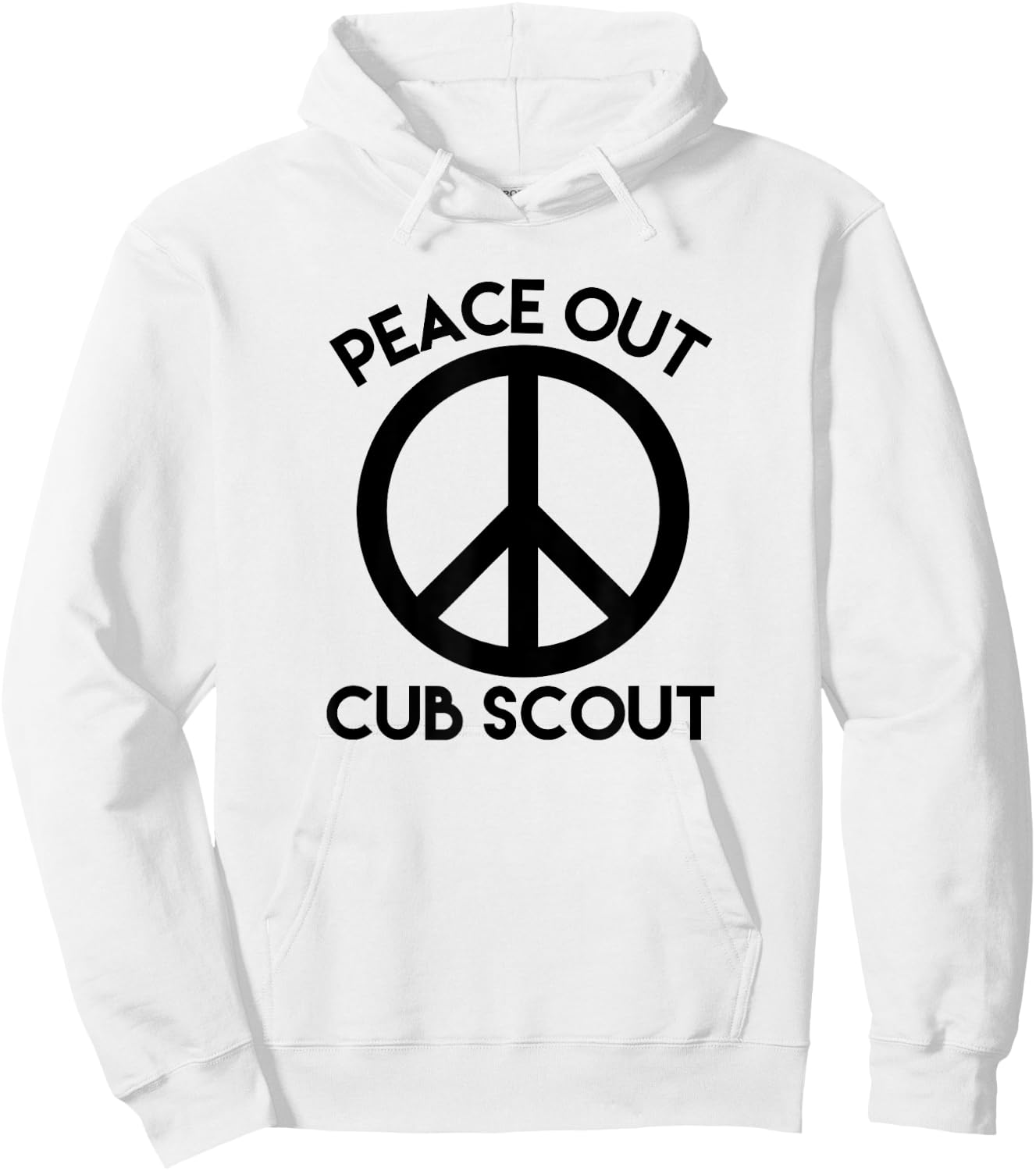 Peace Out Cub Scout T Shirt Funny Good Bye Saying Hoodie - Hoodie | White