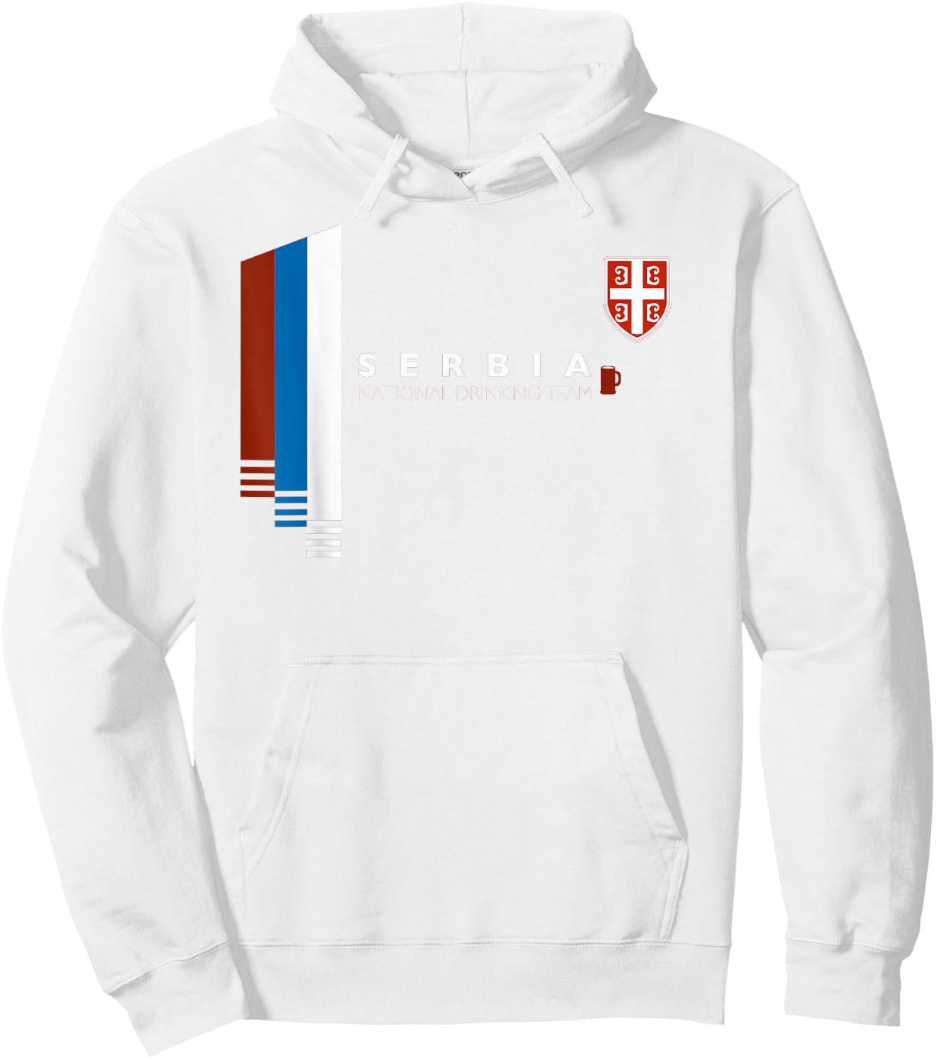 Serbia National Drinking Team | Serbian Pride Hoodie - Hoodie | White