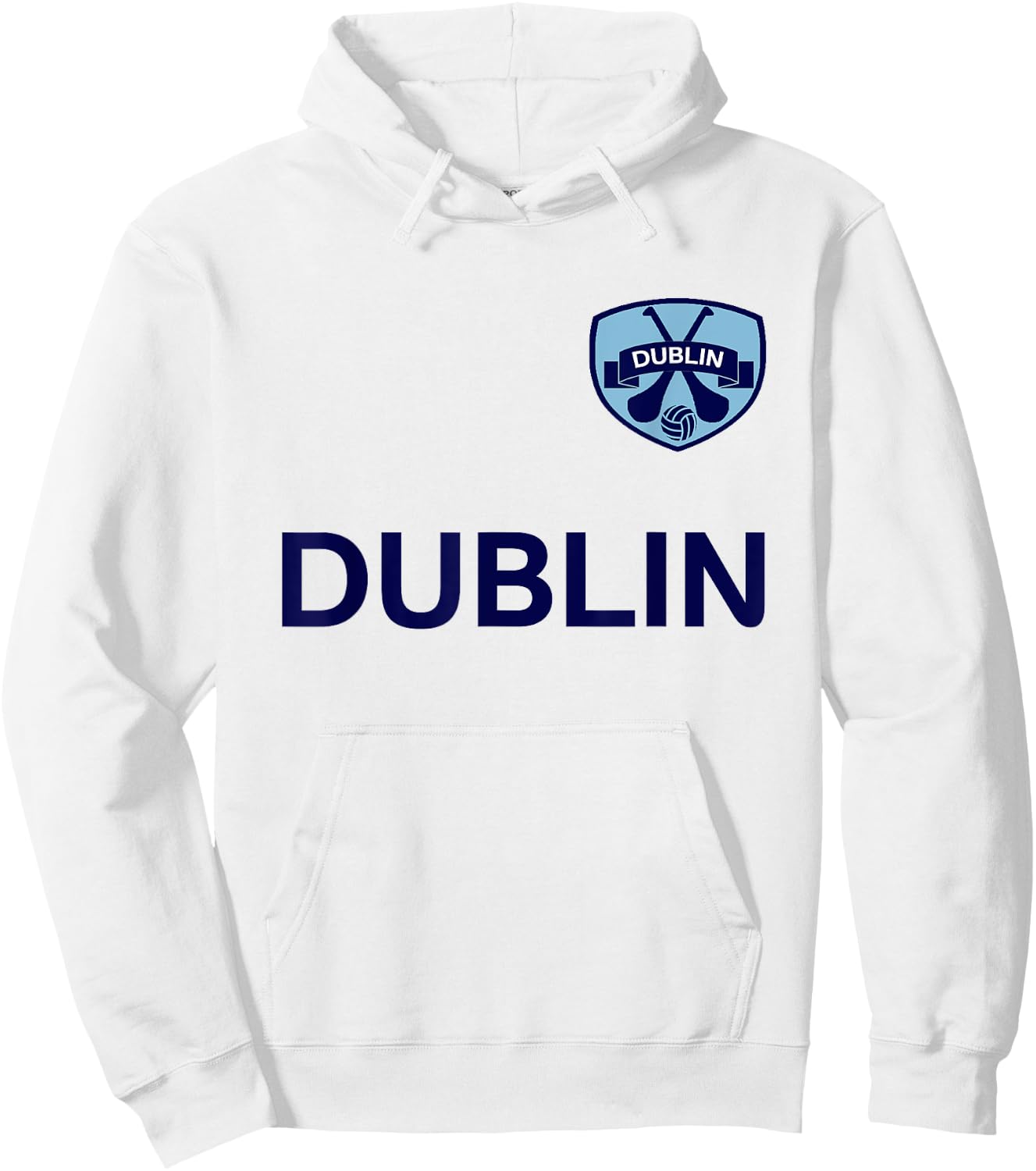 Ireland - County Dublin Football and Hurling Hoodie - Hoodie | White