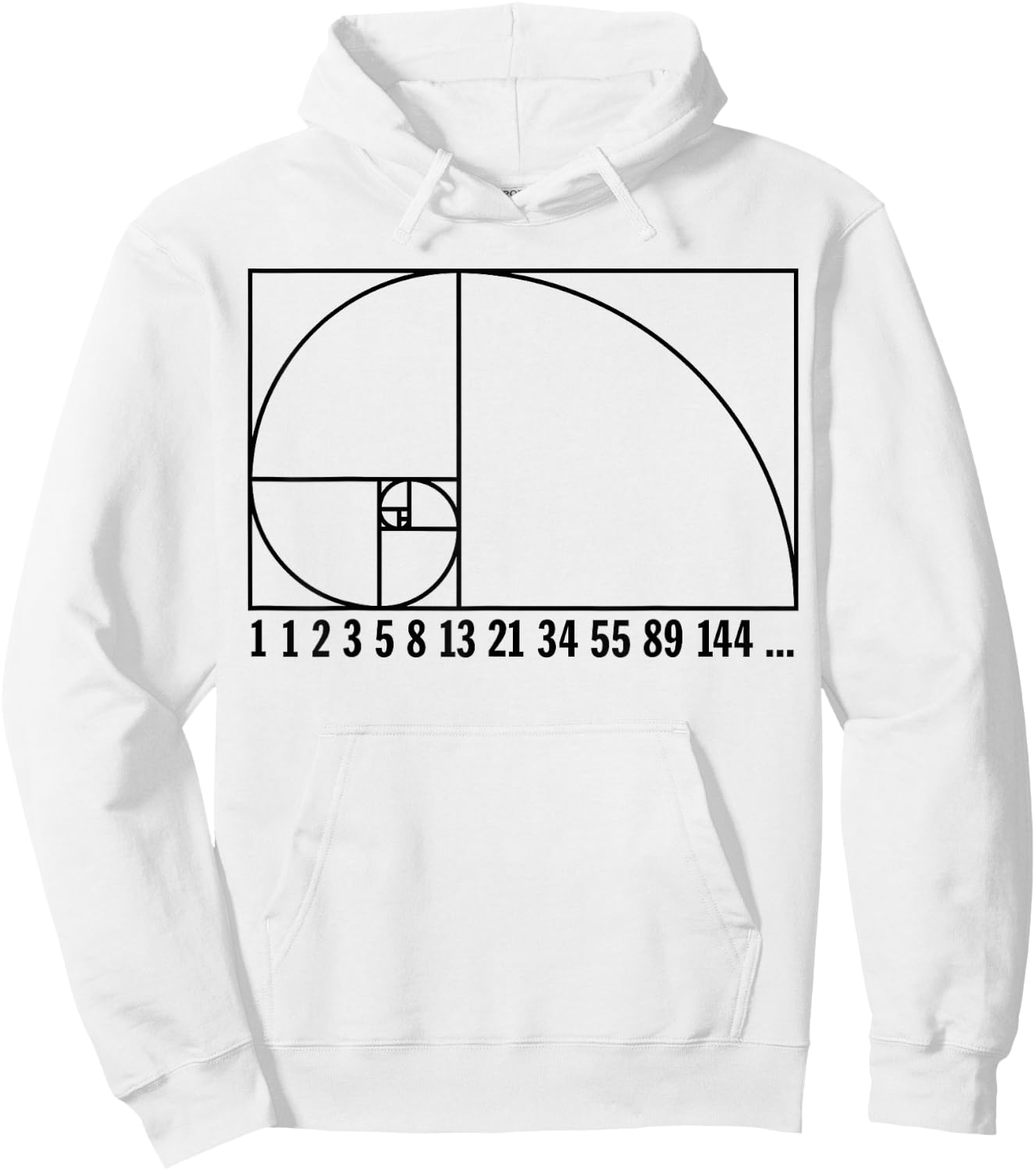Fibonacci Spiral - Number Sequence black - Science Hoodie - Hoodie | White