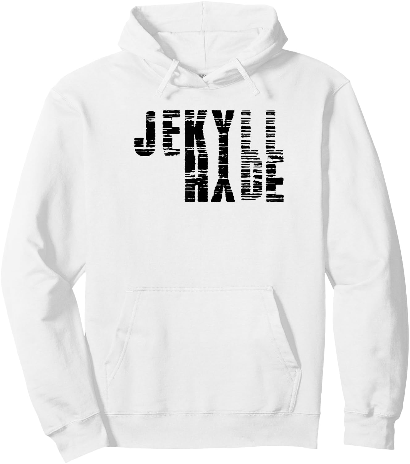 Dr. Jekyll Mr. Hyde Cool Graphic Text Design Hoodie - Hoodie | White