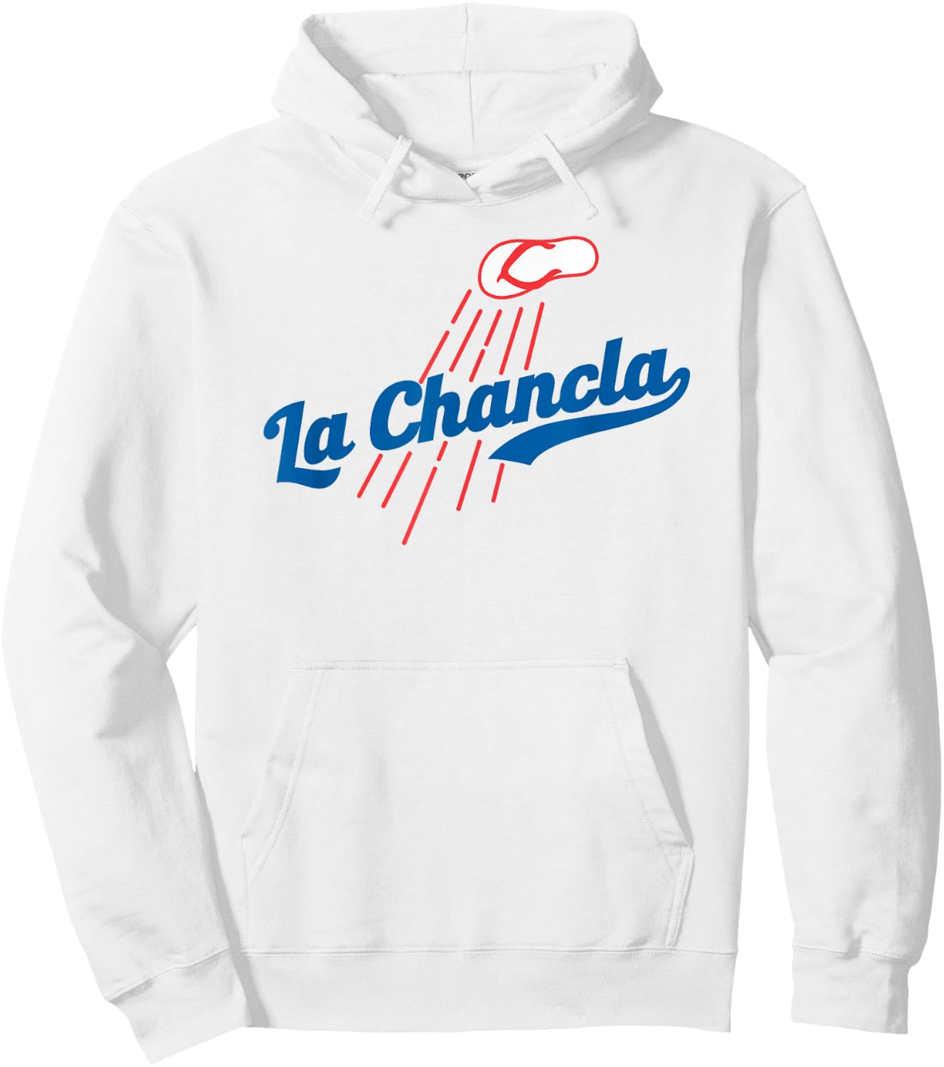 Funny Baseball Mexican Themed Flying La Chancla Flops Hoodie - Hoodie | White