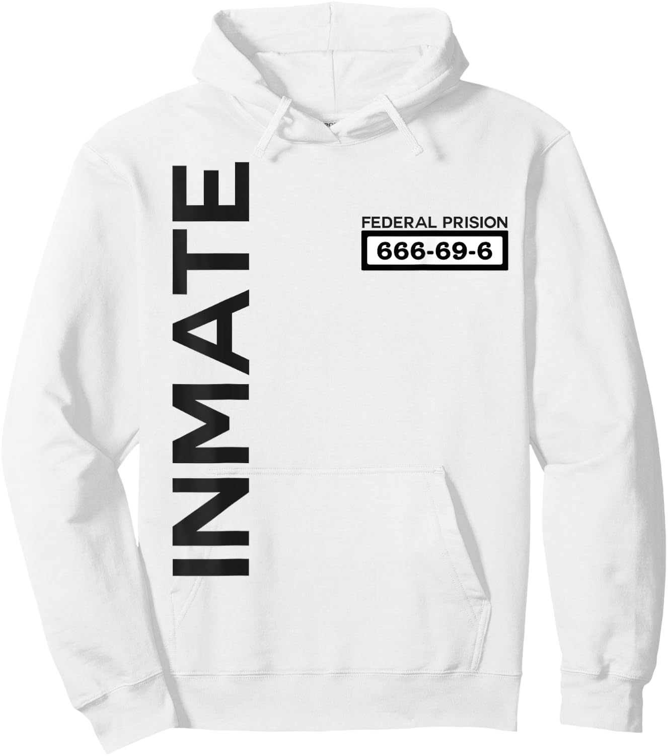 Inmate Halloween Prisoner Jail Costume Adults & Kids Hoodie - Hoodie | White