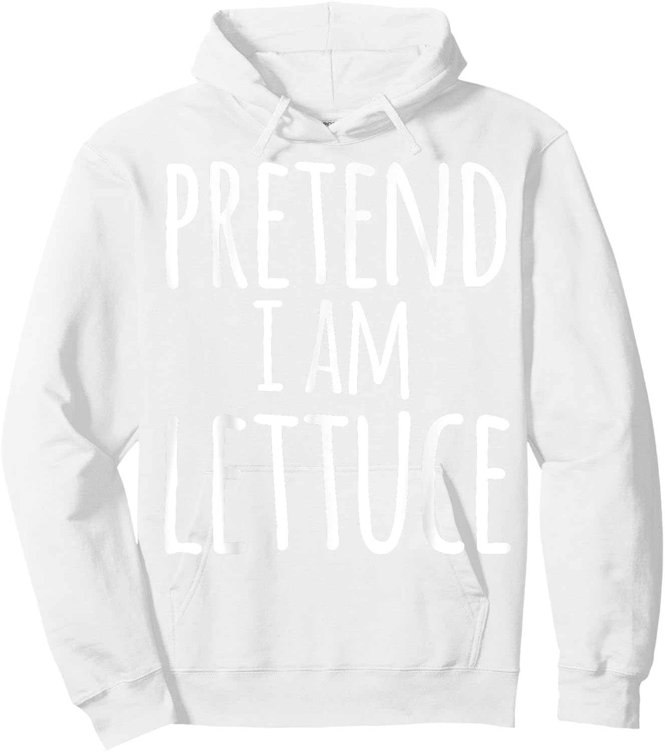 Funny Easy Lazy Halloween PRETEND I AM LETTUCE Costume Hoodie - Hoodie | White